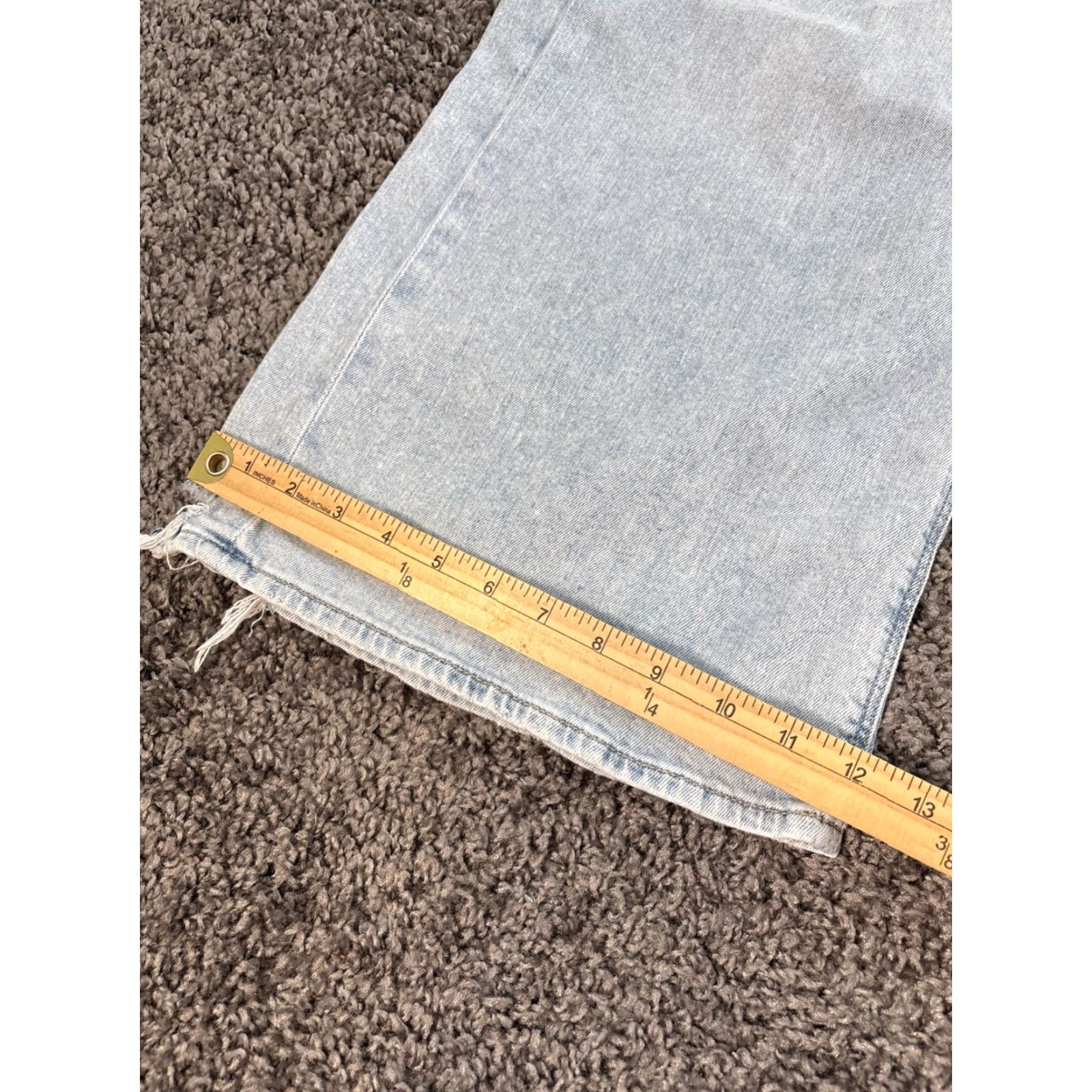 American Eagle Outfitters American Eagle Jeans Womens 14 Short Reg Blue Curvy Super High Rise Baggy Straight 90s Bohemian Grunge Mens Womens Girls Size 36" / US 14 / IT 50 - 3 Thumbnail