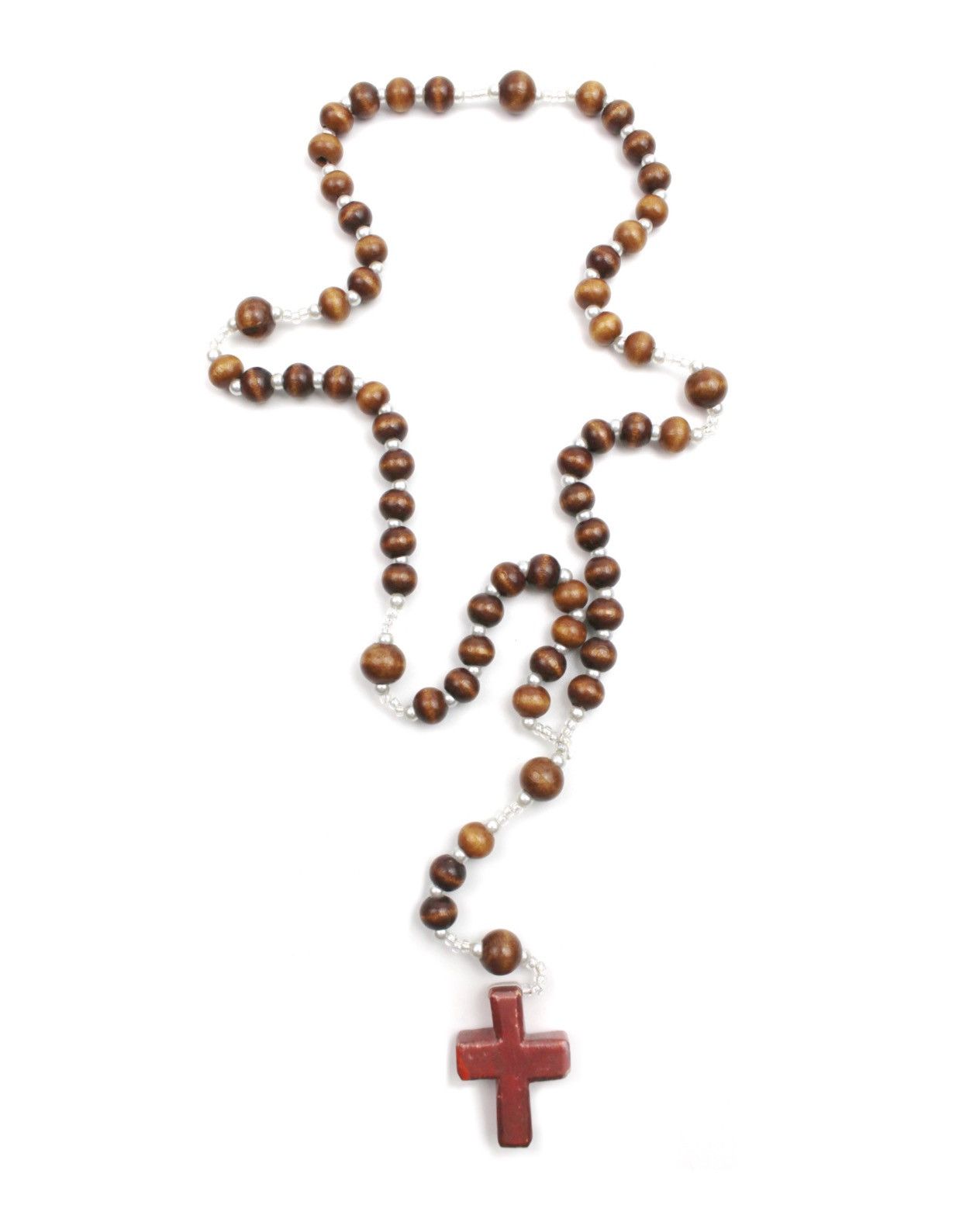 Hysteric Glamour 1990S EUROPEAN ROSARY BEADS – RED WOOD CROSS NECKLACE Size ONE SIZE - 1 Thumbnail