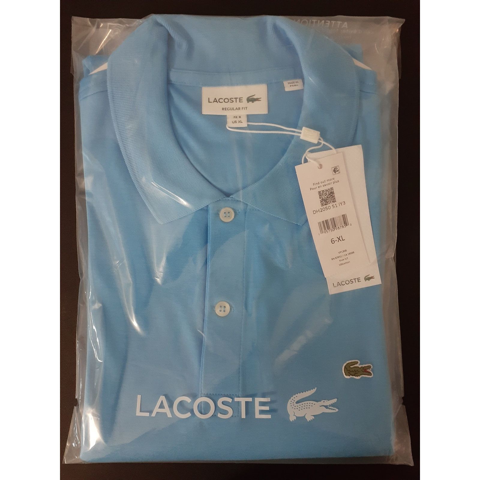 Lacoste Lacoste Men's Short Sleeve Regular Fit Polo Shirt Blue XL Size US XL / EU 56 / 4 - 2 Thumbnail