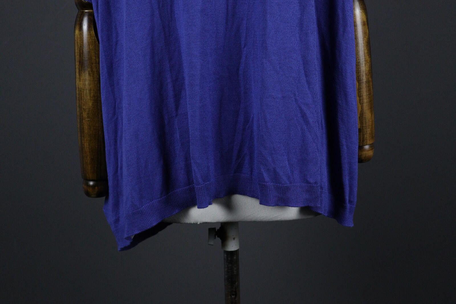 Fay Fay Blue 100% Silk Women's Knit Drape Sweater Size M Size M / US 6-8 / IT 42-44 - 7 Thumbnail
