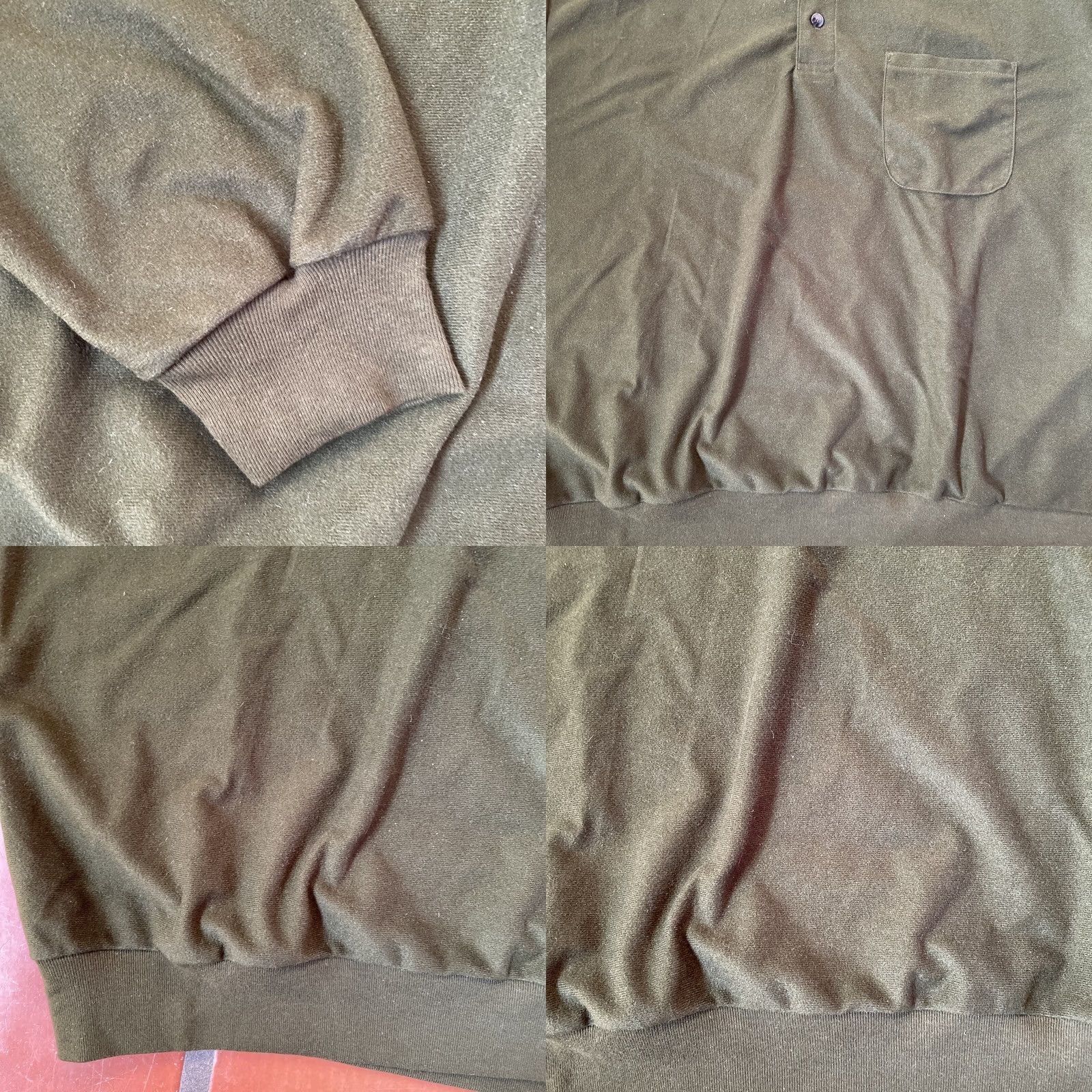 Haband VINTAGE Haband Polo Shirt Dark Forest Green 90s XL Long Sleeve Men Shirt XS? Size US XL / EU 56 / 4 - 9 Thumbnail