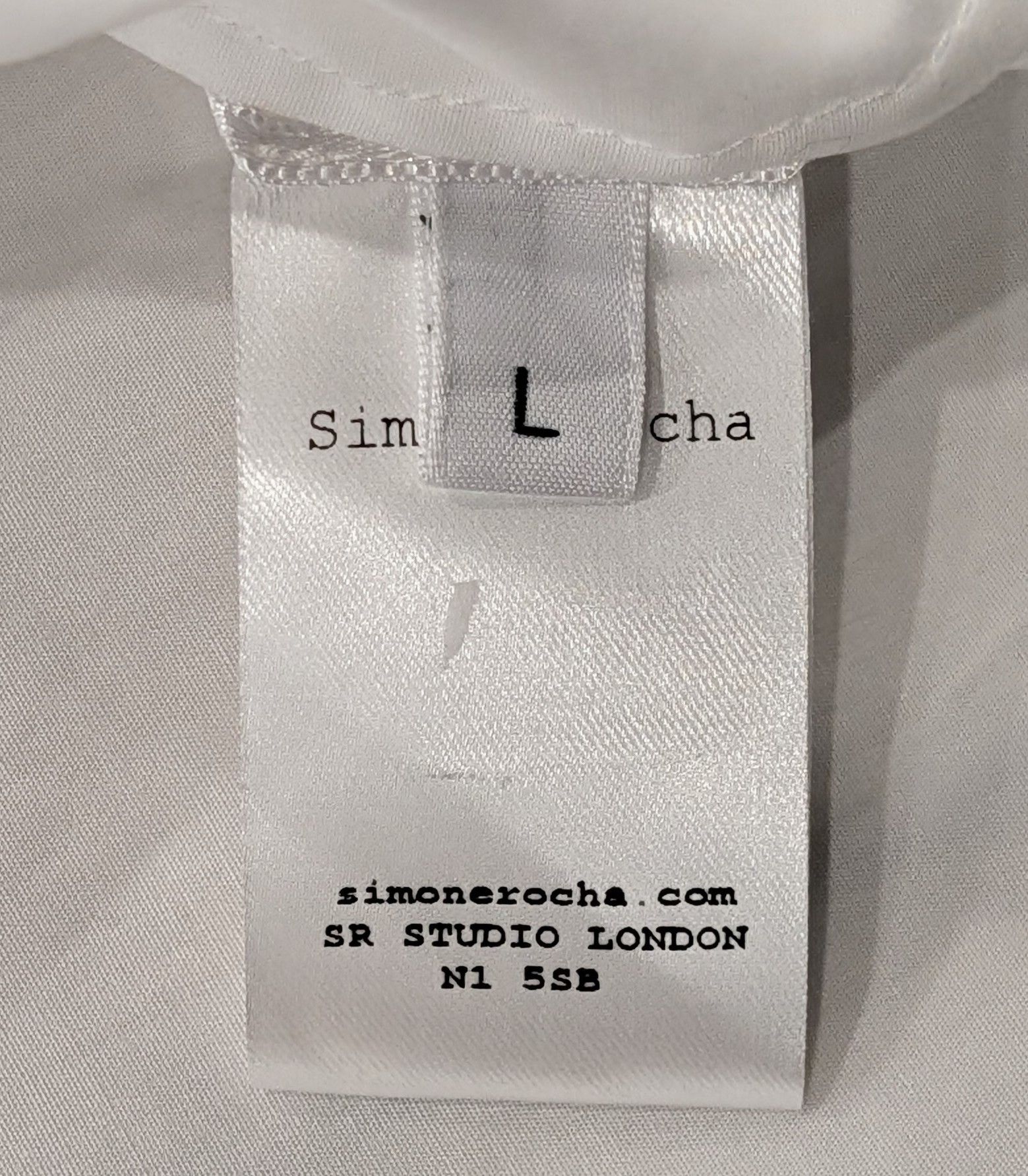 Simone Rocha SIMONE ROCHA Lace Trim Stripe Sport Shirt White/Blue Large Size US L / EU 52-54 / 3 - 6 Thumbnail