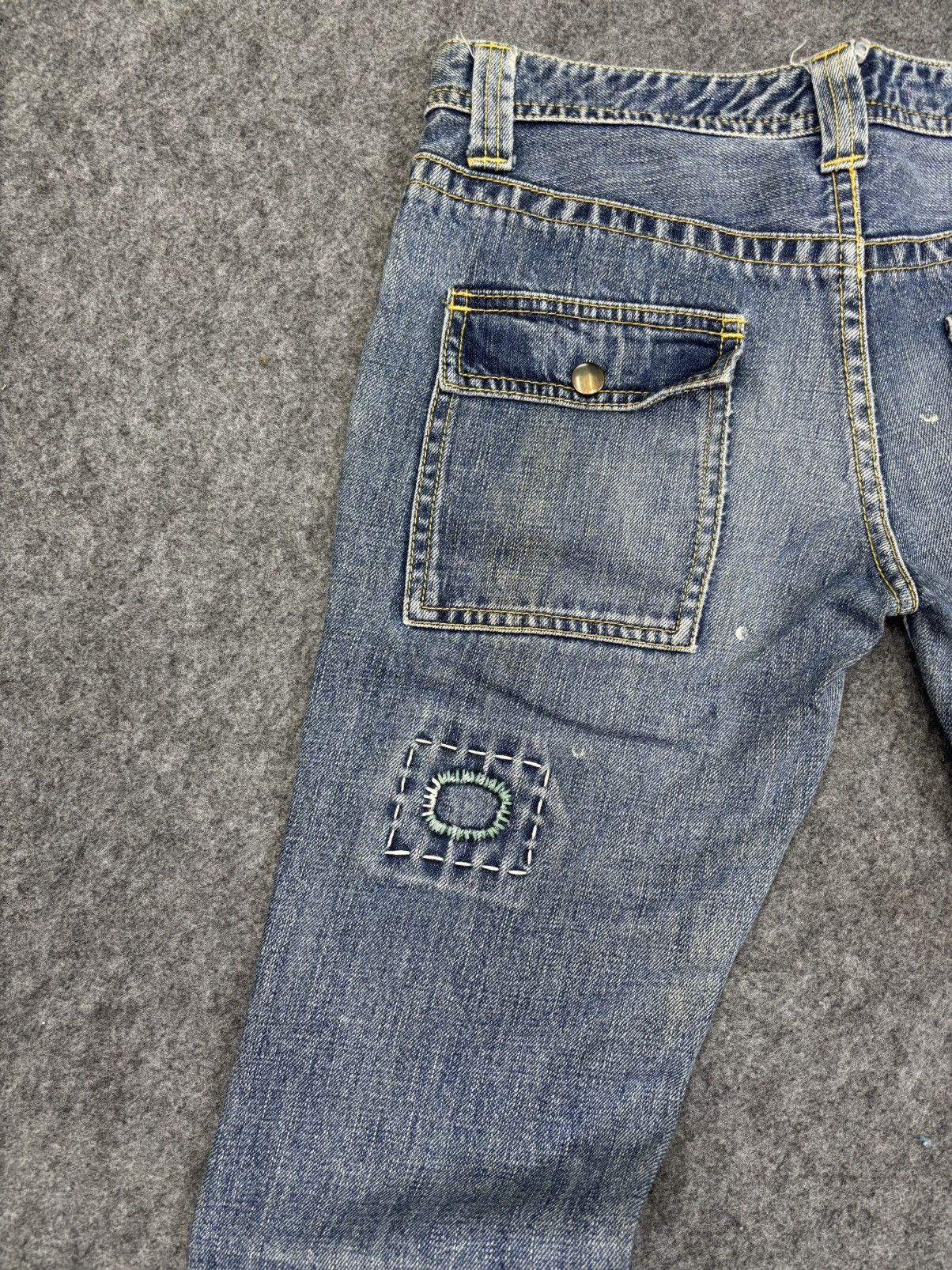 Japanese Brand 💥Crazy Work Flare💥Back Number Sashiko Patchwork Denim F849 Size US 30 / EU 46 - 12 Thumbnail
