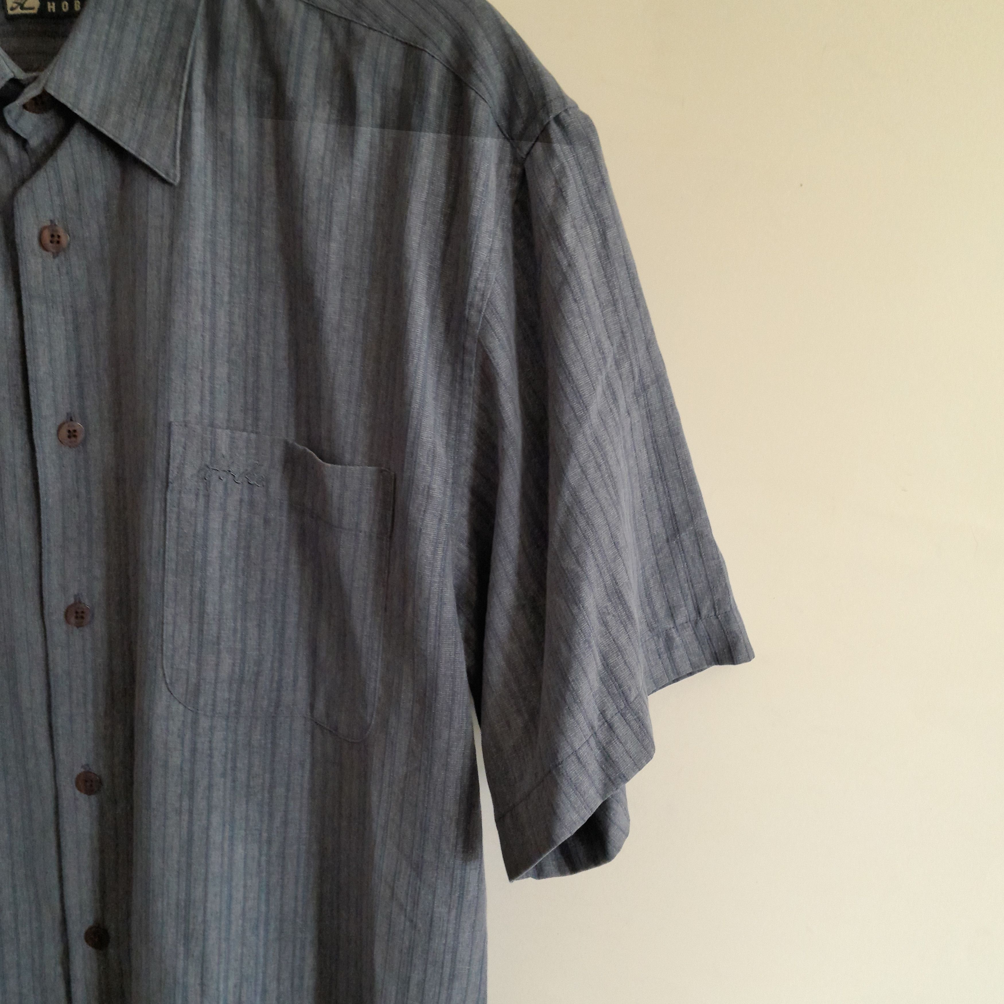 Other Hobie Men's Grey Button Up Shirt Short Sleeve Size US M / EU 48-50 / 2 - 3 Thumbnail