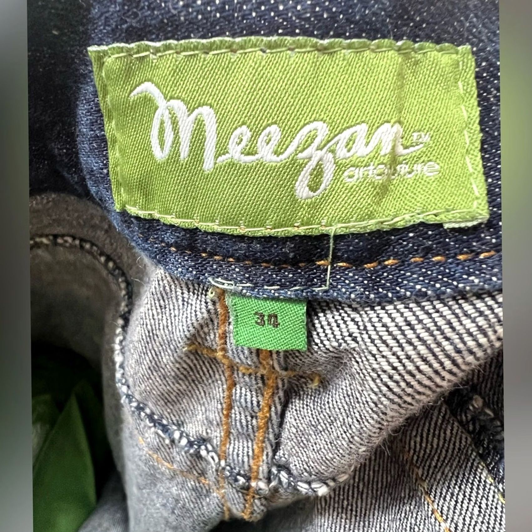 Vintage VTG Y2K Meezan Art Couture Jeans Men Size 34 Blue Wide-Leg Inseam 29.5 Size US 34 / EU 50 - 7 Thumbnail