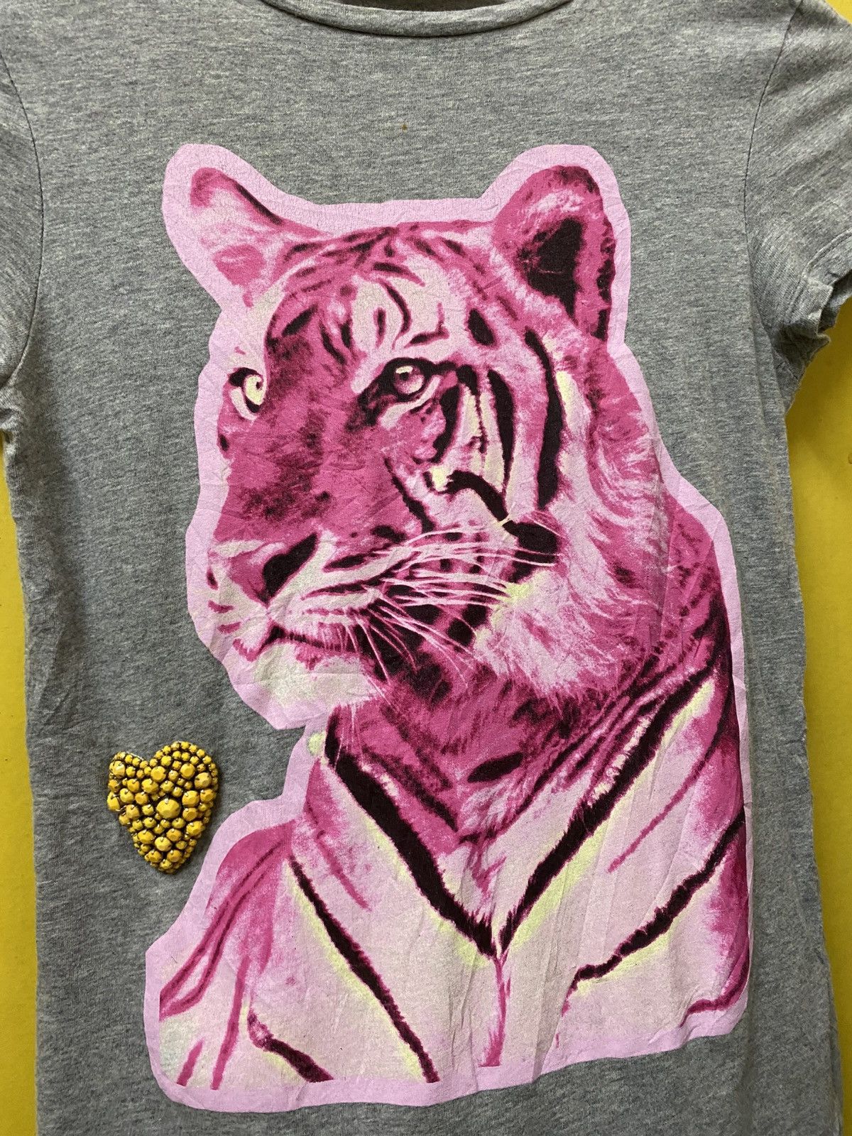 If Six Was Nine Tiger Print Big Logo Crewneck Tee Size XXS / US 00 / IT 34 - 3 Thumbnail