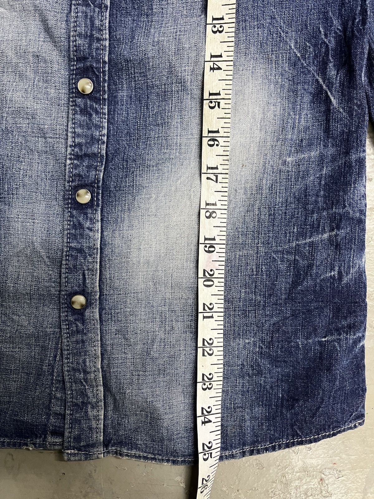 GOSTAR DE FUGA Gostar De Fuga Indigo Chambray Denim Western Shirt Size US S / EU 44-46 / 1 - 8 Thumbnail