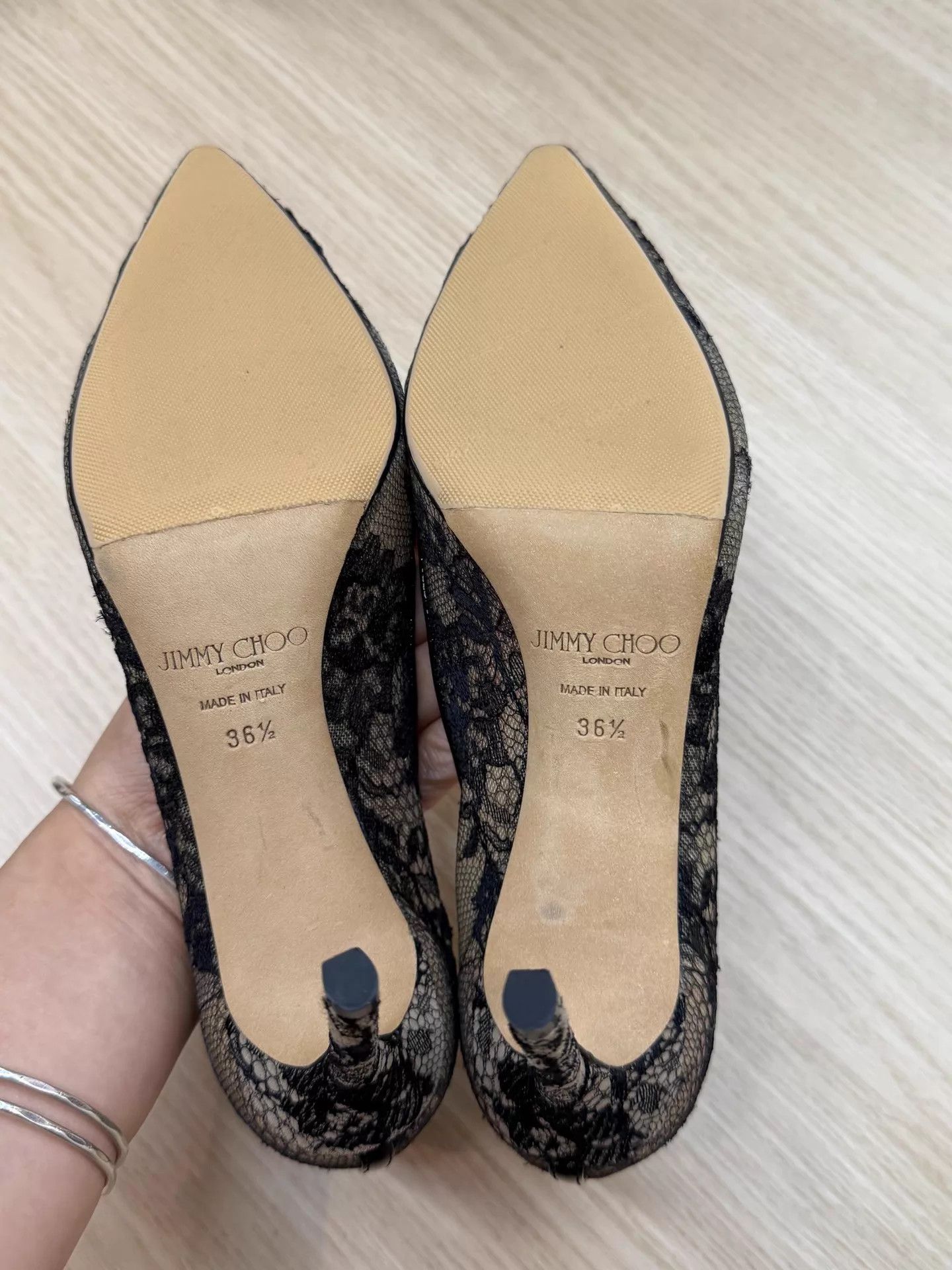Jimmy Choo JIMMY CHOO Black Lace High Heels 36.5 New Size US 6 / IT 36 - 4 Thumbnail