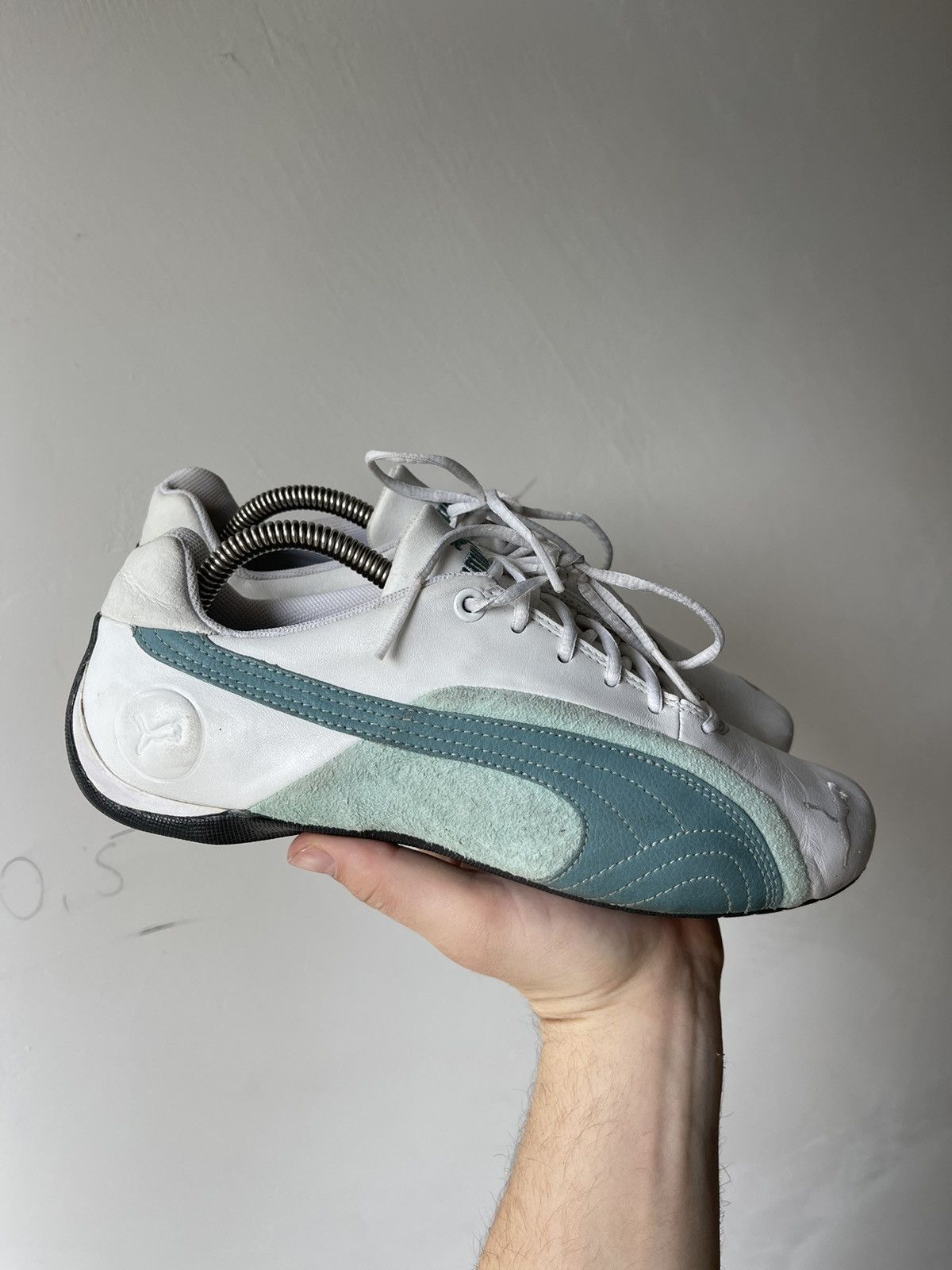 Puma × Vintage vintage puma speed cat racing sneakers sz 7 white/blue woman Size US 7 / IT 37 - 2 Thumbnail