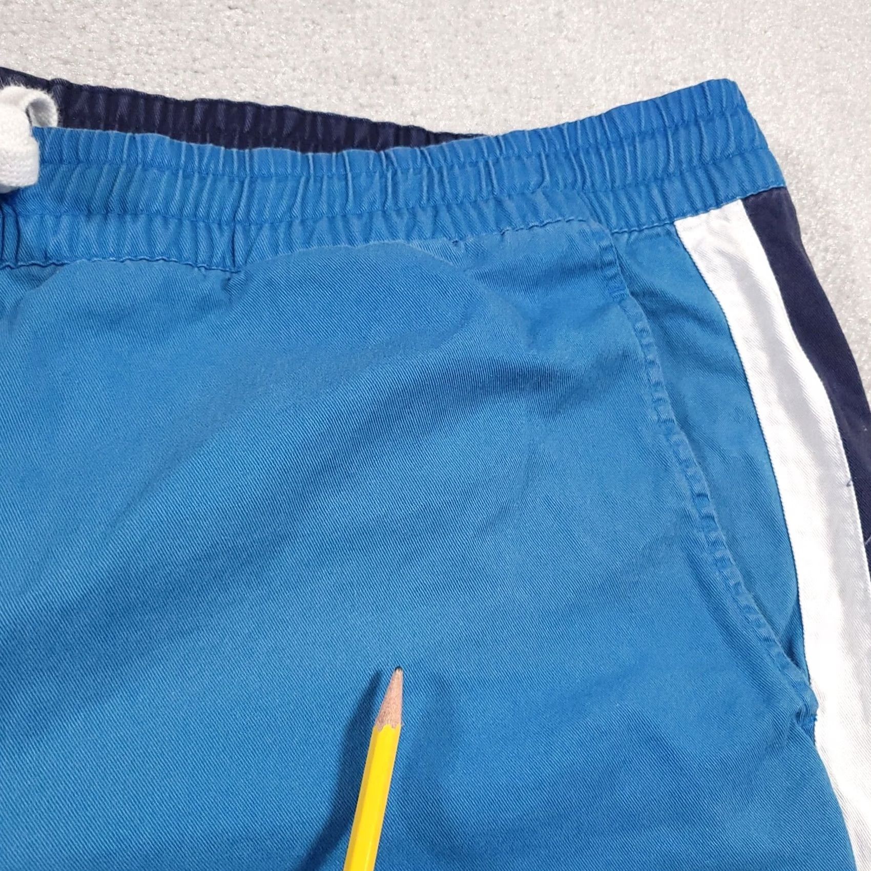 Nike VINTAGE Nike Shorts Mens XXL Blue Twill Elastic Waist Drawstring Heavy Logo Stripe Bermuda 90s Mens Size US 39 - 6 Thumbnail