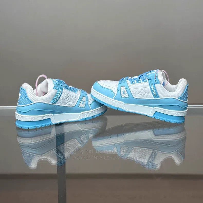 Louis Vuitton Louis Vuitton Trainer 24 Sky Blue shoes Size US 5 / EU 37 - 6 Thumbnail