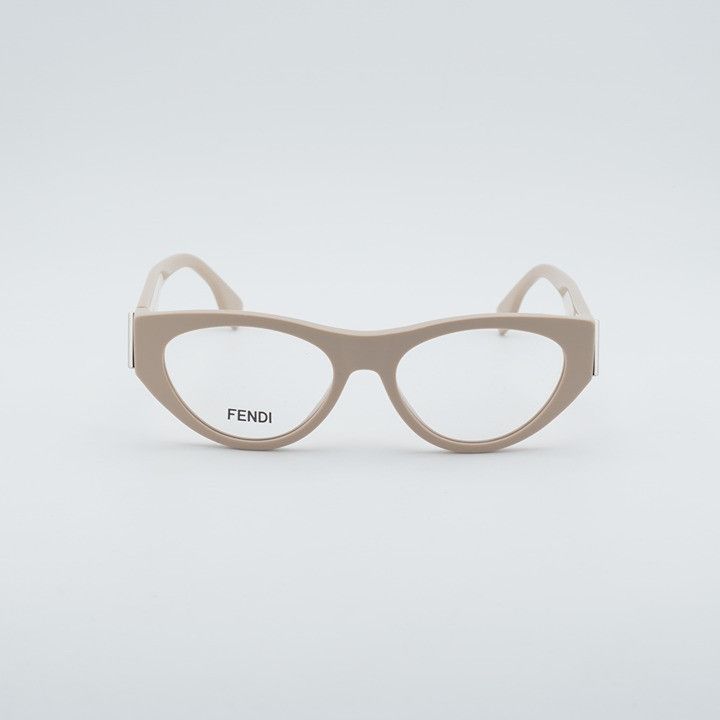 Fendi Fendi FE50092I 057 Eyeglasses Shiny Brown 52mm Cat Eye Frame Size ONE SIZE - 5 Thumbnail