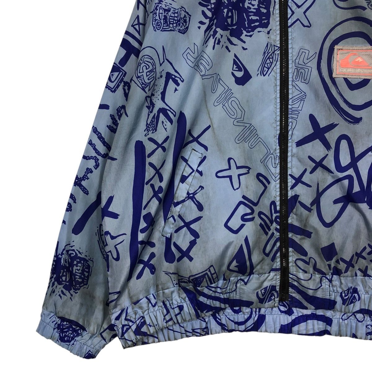 Quiksilver 🔥VINTAGE BOMBER JACKET ZIPPER QUICKSILVER OVERPRINT Size US L / EU 52-54 / 3 - 6 Thumbnail