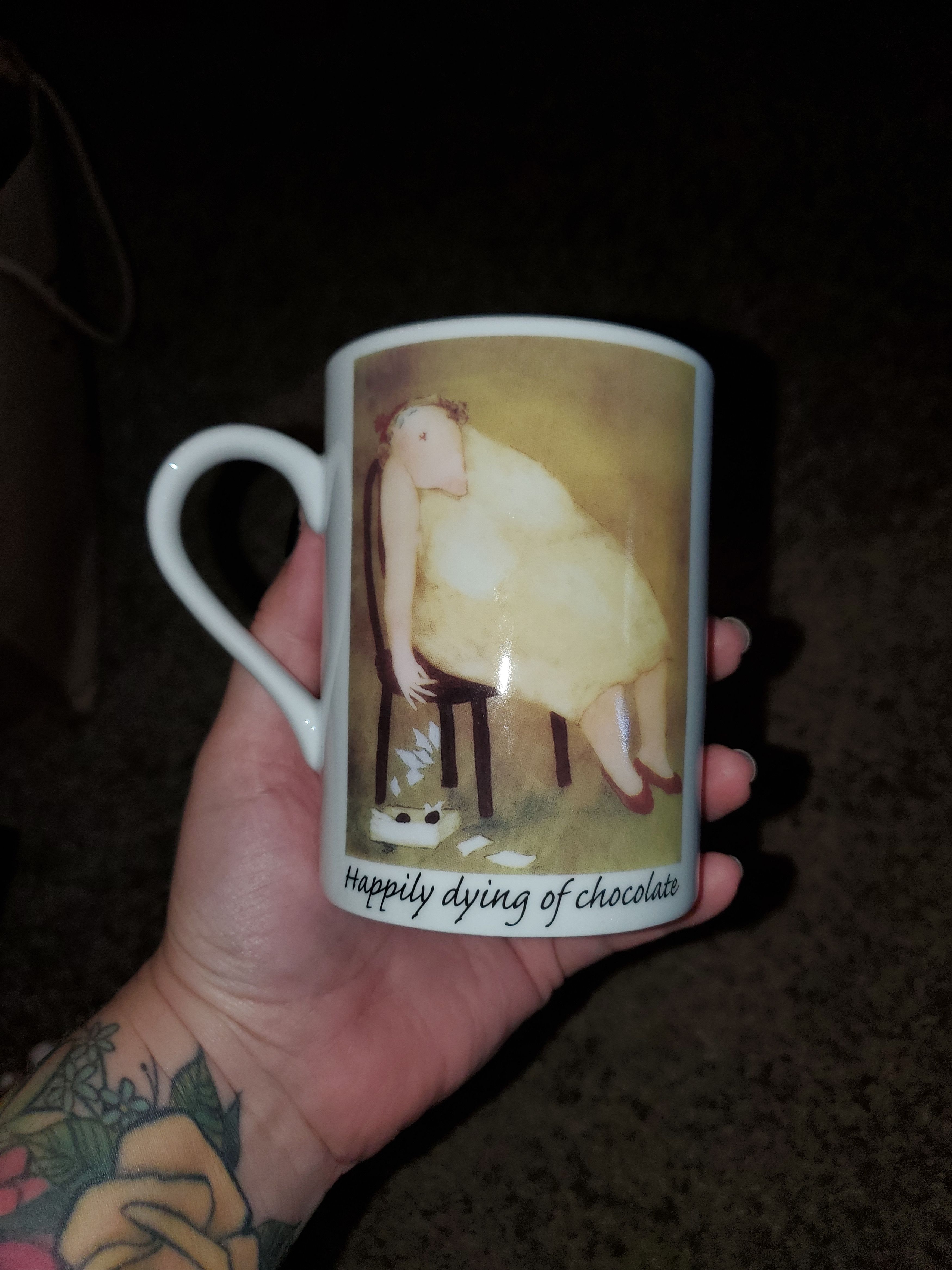 Vintage Vintage Erika Oller "Dying of Chocolate" Mug Size ONE SIZE - 1 Thumbnail