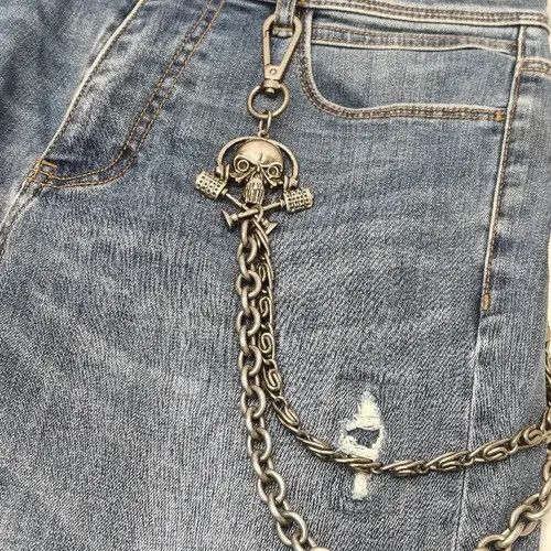 Designer Chain Skull Locomotive Wallet Size ONE SIZE - 2 Thumbnail
