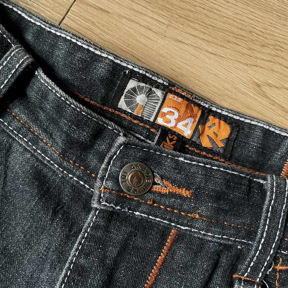 Hysteric Glamour Akademiks Patches Paint Embroidered Jnco Style Baggy Jeans Size US 34 / EU 50 - 6 Thumbnail