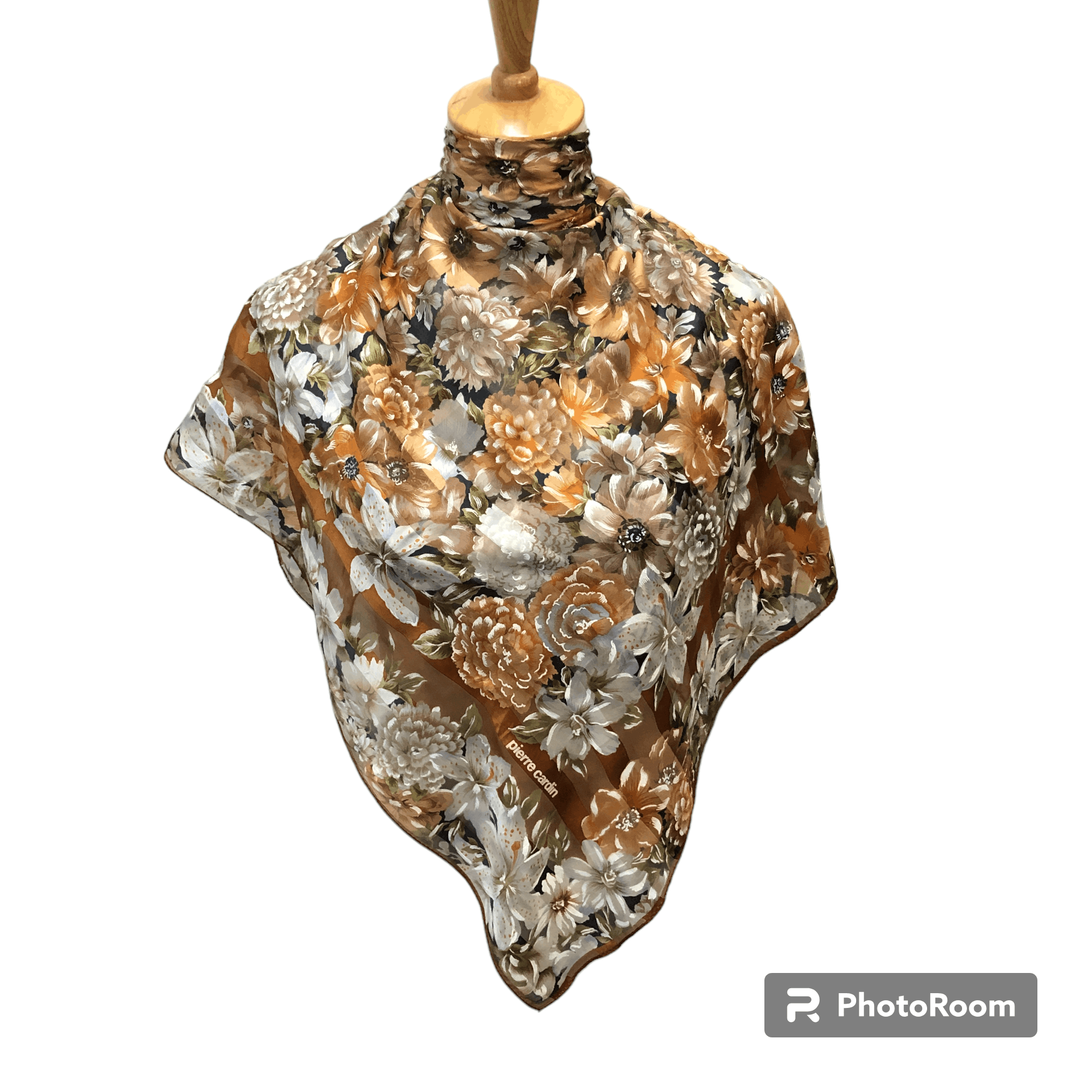 Pierre Cardin Vintage Pierre Cardin Floral Silk Scarf M1230 Size ONE SIZE - 1 Thumbnail