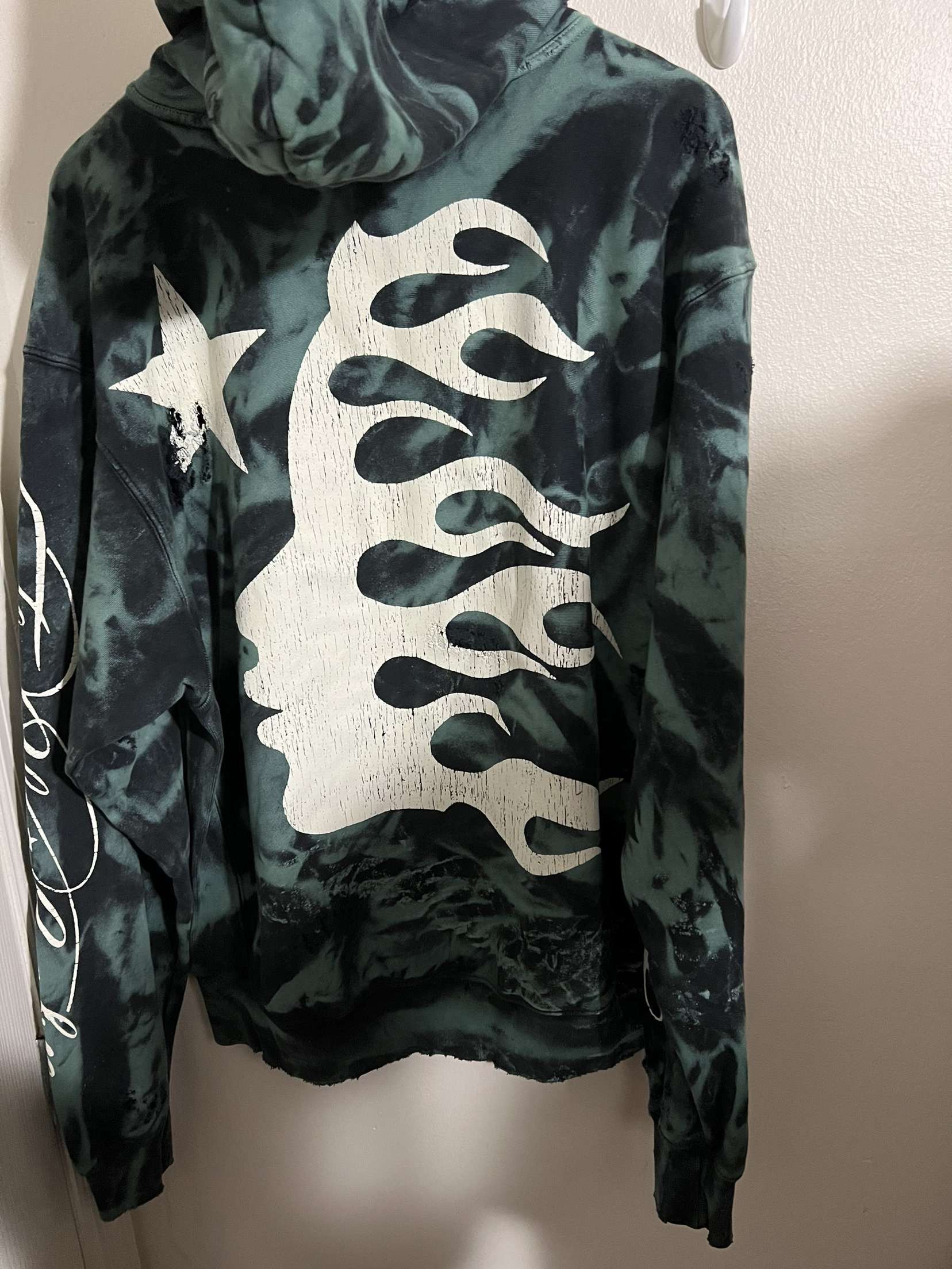 HELLSTAR Green Marble Paradise Hoodie | Grailed