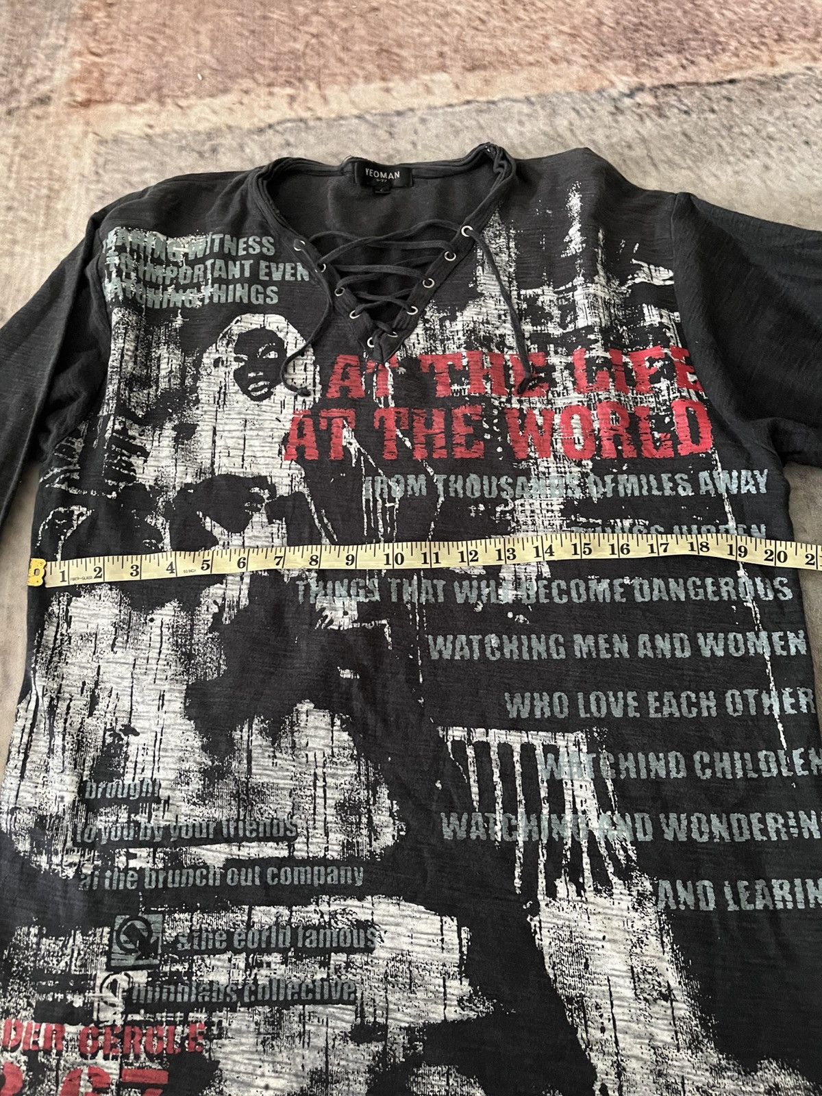 Hysteric Glamour × Japanese Brand × Vintage AT the Life AT The World Tee Size US L / EU 52-54 / 3 - 10 Thumbnail