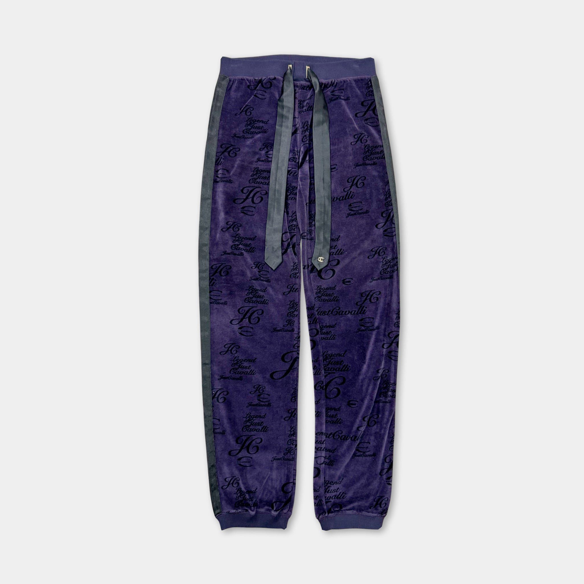 Roberto Cavalli Just Cavalli Purple Velour Two-Piece Set Size S / US 4 / IT 40 - 6 Thumbnail