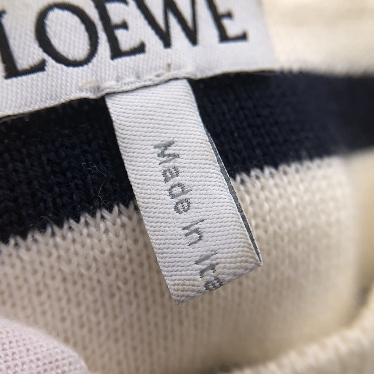 Loewe LOEWE Off-white Striped Loose Long Sleeve Sweater K26WX Size S / US 4 / IT 40 - 6 Thumbnail