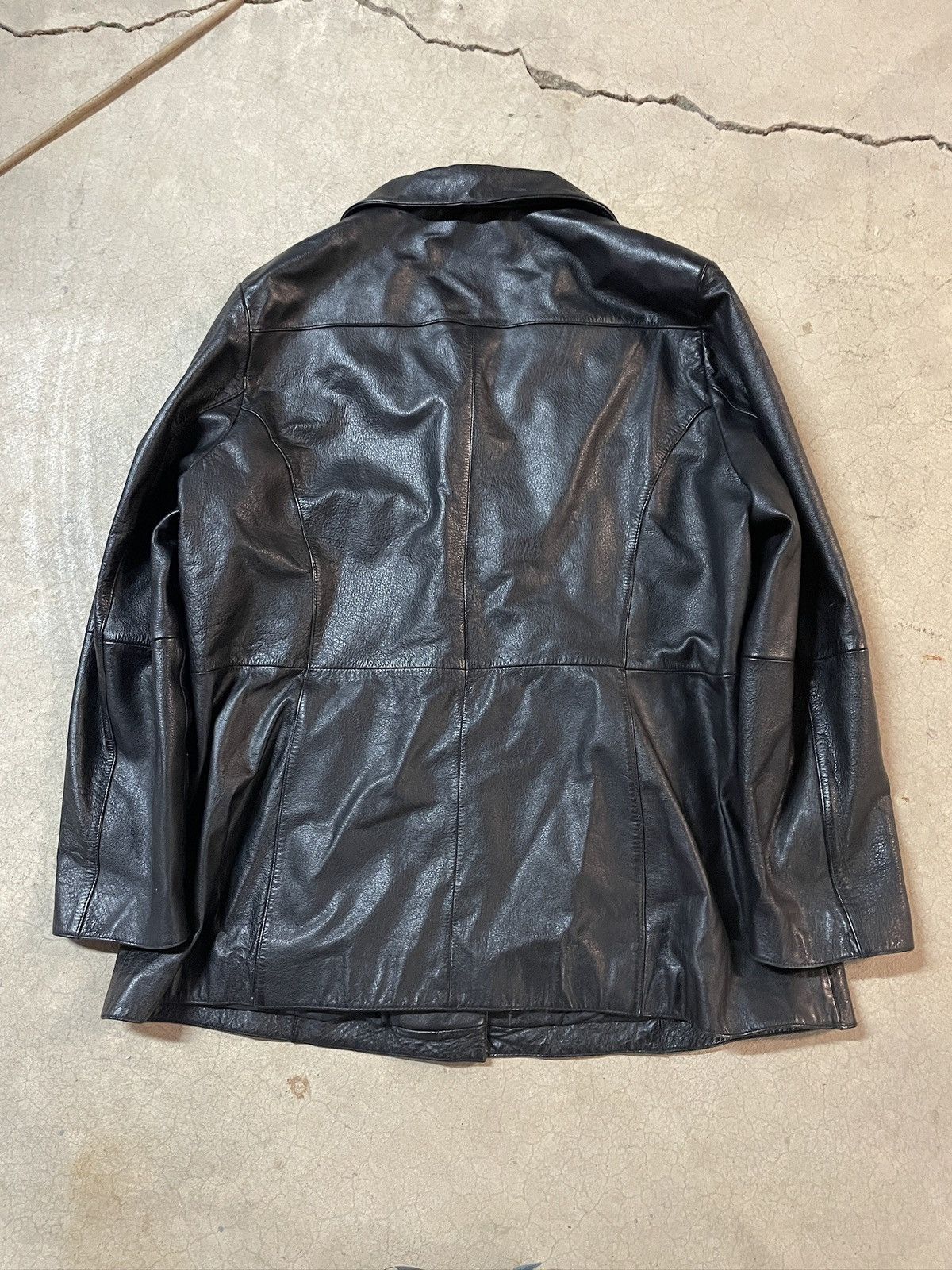 Vintage Vintage 00’s Wilsons Leather Button Jacket Coat Black XXL Size US XXL / EU 58 / 5 - 3 Thumbnail