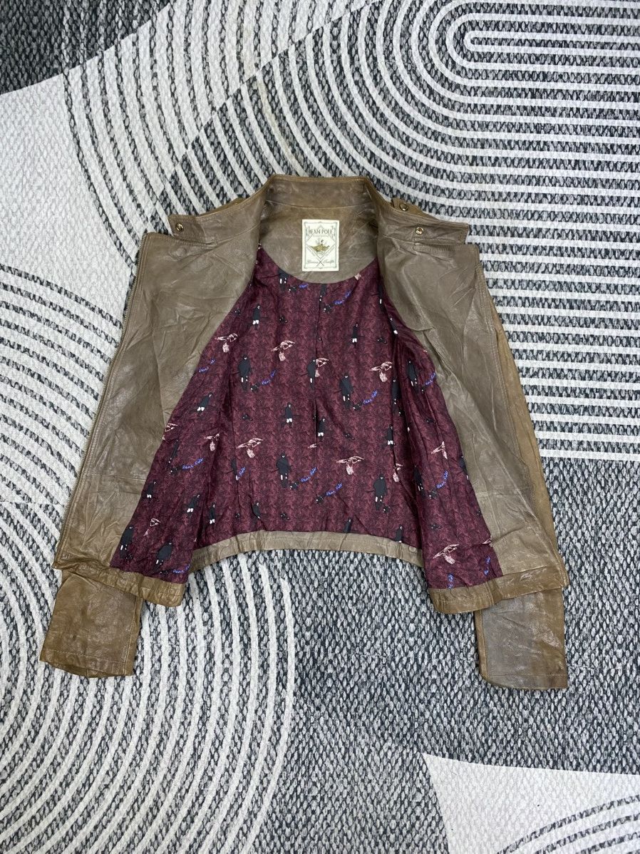 BEANPOLE Vintage BEANPOLE Ladies Brown Leather Bikers Jacket Size S / US 4 / IT 40 - 5 Thumbnail