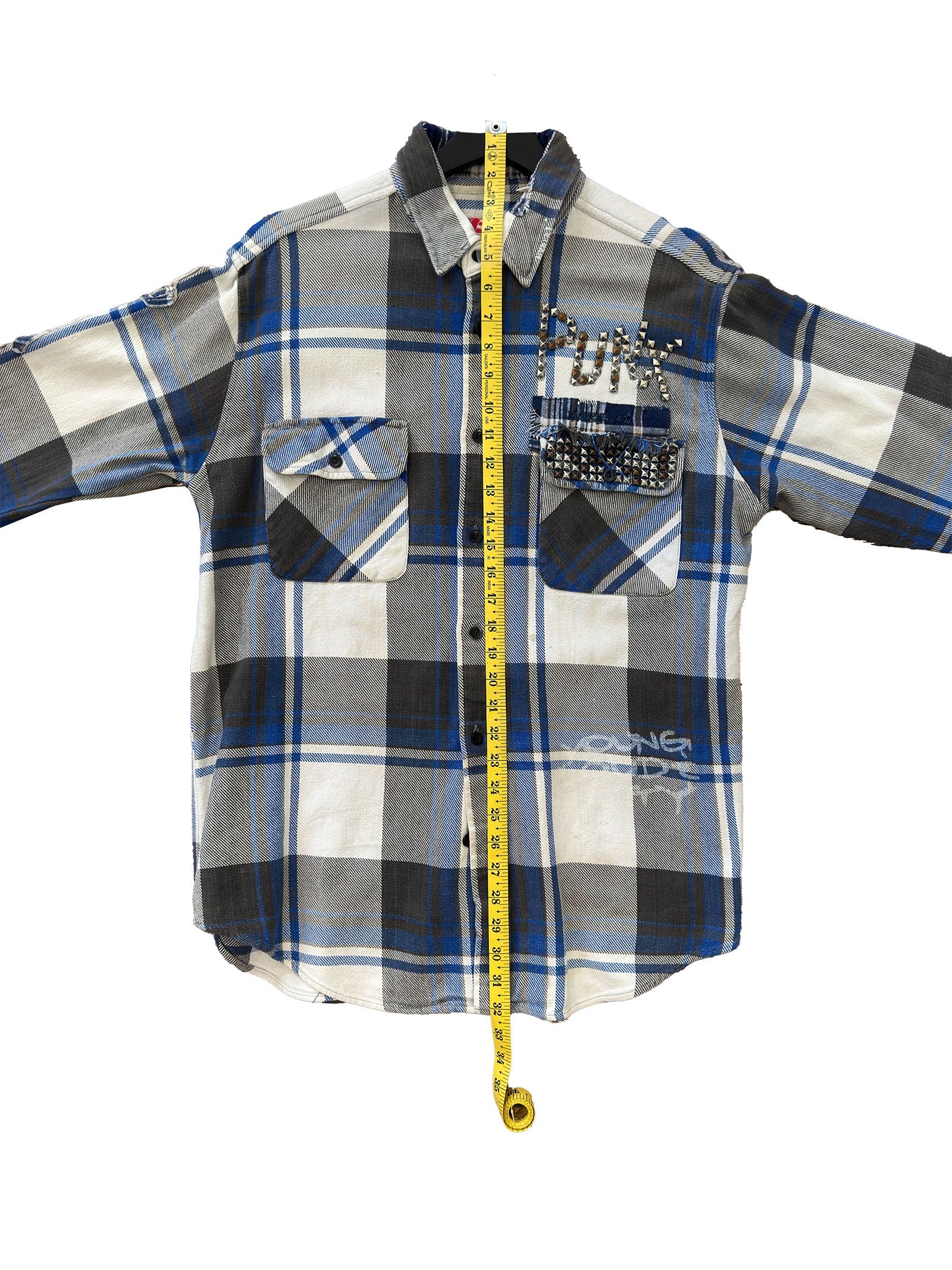 The Great China Wall Vintage GREAT CHINA WALL "PUNK" BLUE PLAID SHIRT Size US M / EU 48-50 / 2 - 8 Thumbnail