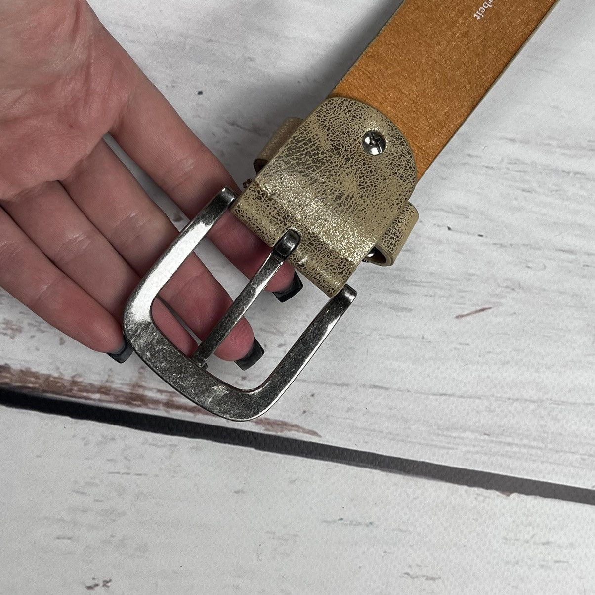 Japanese Brand × Vintage Vintage Leather Belt B.B Simon Style Y2K Opium Size ONE SIZE - 7 Thumbnail