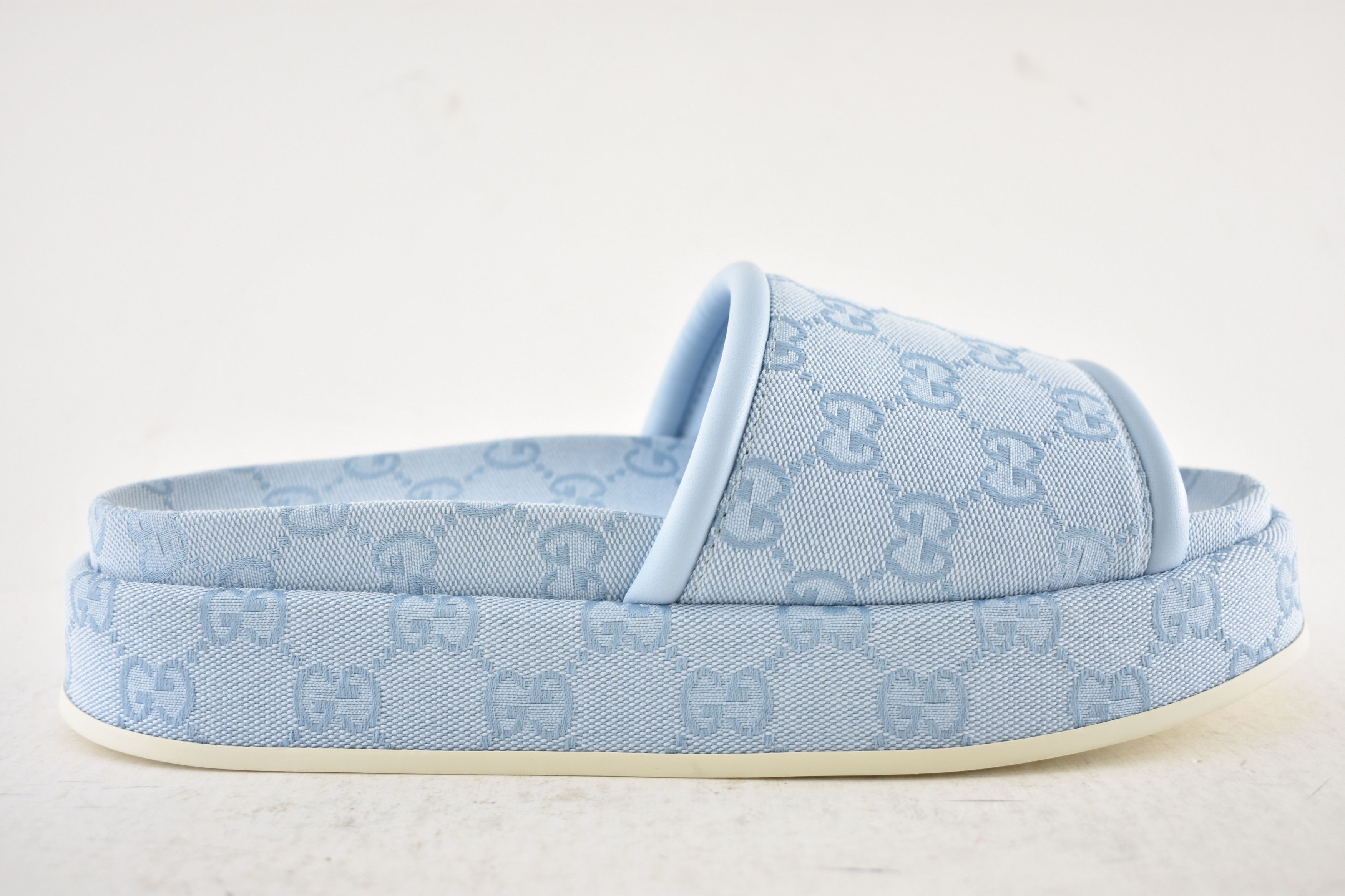 Gucci Gucci GG Logo Canvas Mule Flat Slide Platform Sandal 39 Size US 9 / IT 39 - 2 Thumbnail