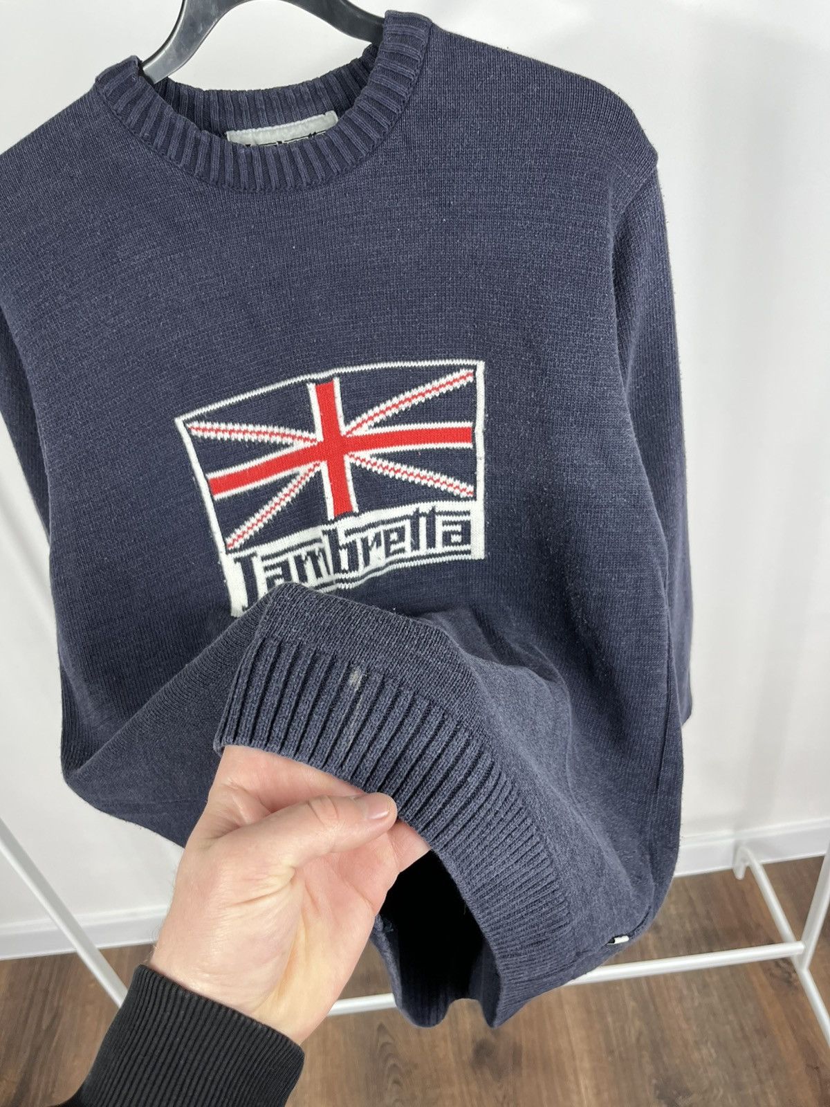 Lambretta Lambretta Union Jack Logo Knit Sweater Navy Mod Scooter M Size US M / EU 48-50 / 2 - 4 Thumbnail
