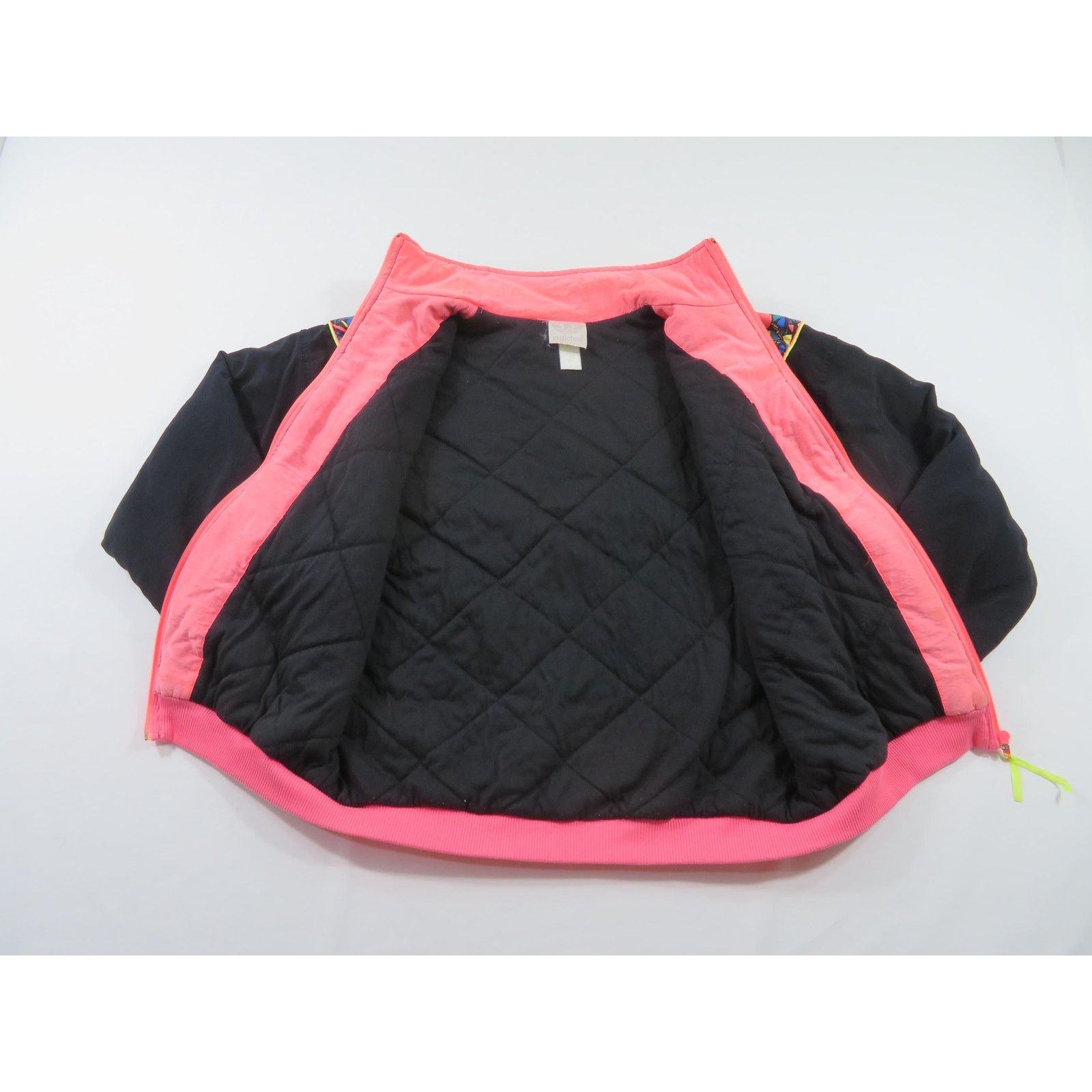 Adidas Adidas Jacket, Black Neon Pink, Women's Sz M 1980s Size M / US 6-8 / IT 42-44 - 3 Thumbnail