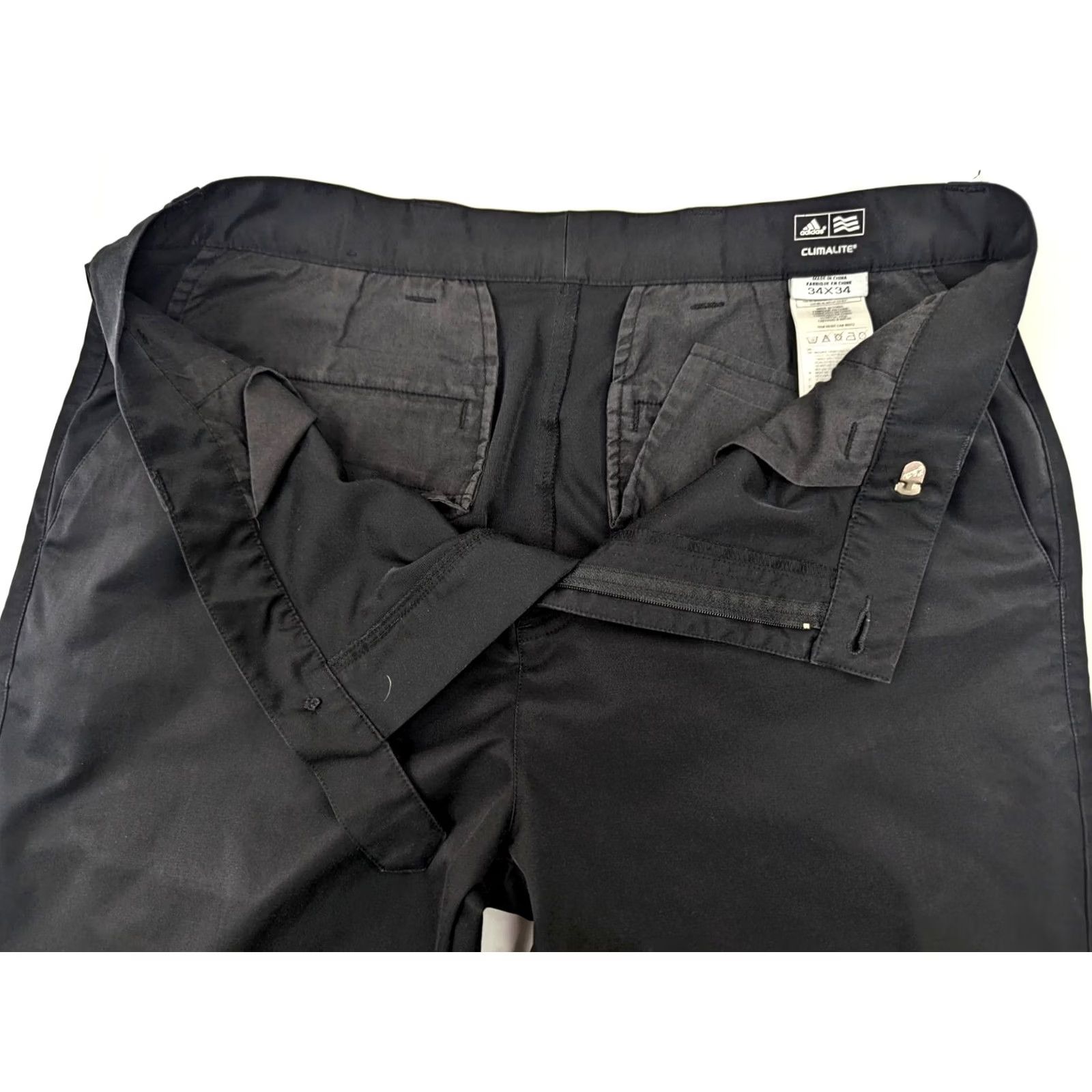 Adidas Adidas Climalite Performance Tech Golf Chino Pants Men 34x34 Black Size US 34 / EU 50 - 6 Thumbnail