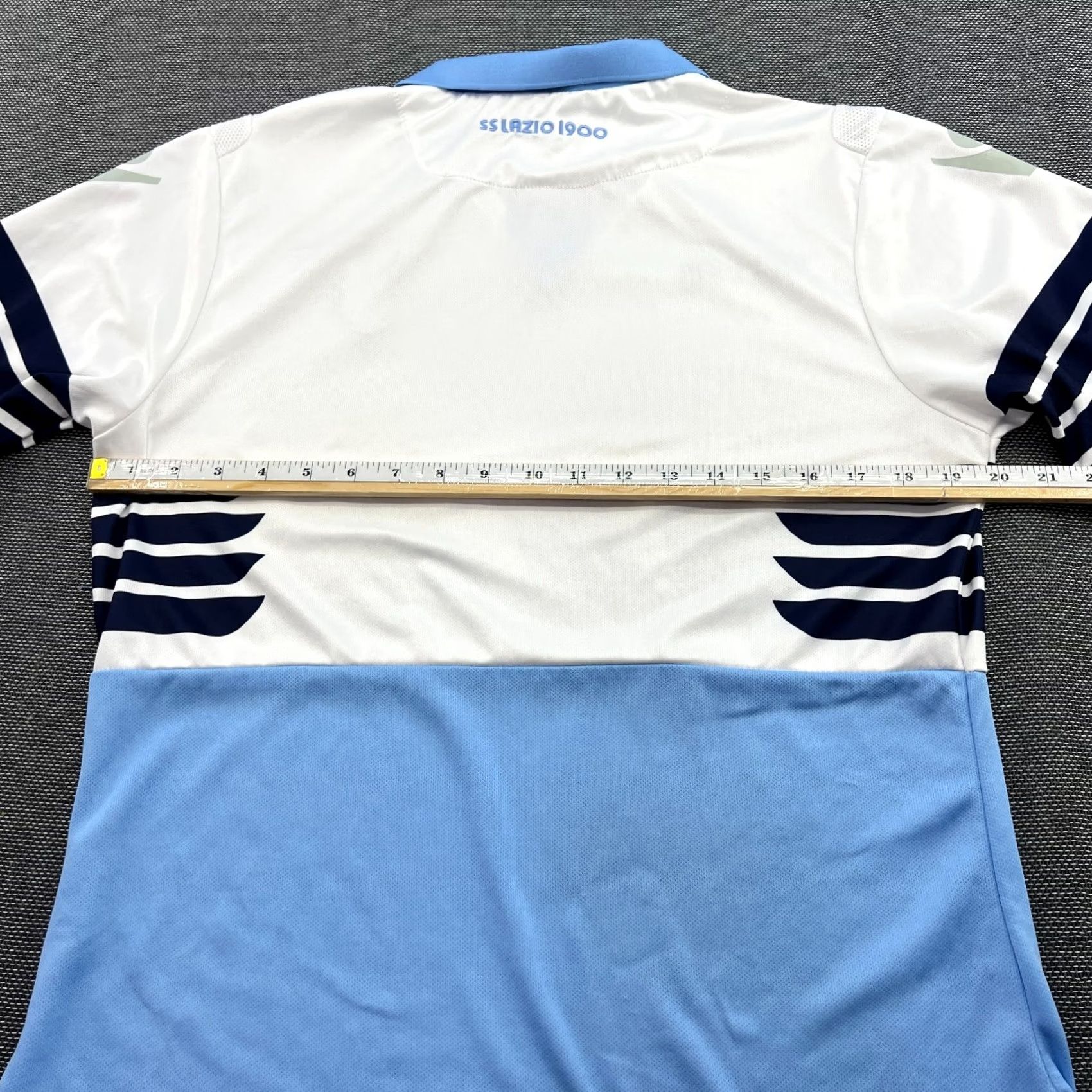 Macron Lazio Macron 2018 2019 HOME Jersey Medium Football Adult Shirt Unisex Multicolor Short Sleeve Moisture Wicking Quick Dry Size US M / EU 48-50 / 2 - 3 Thumbnail