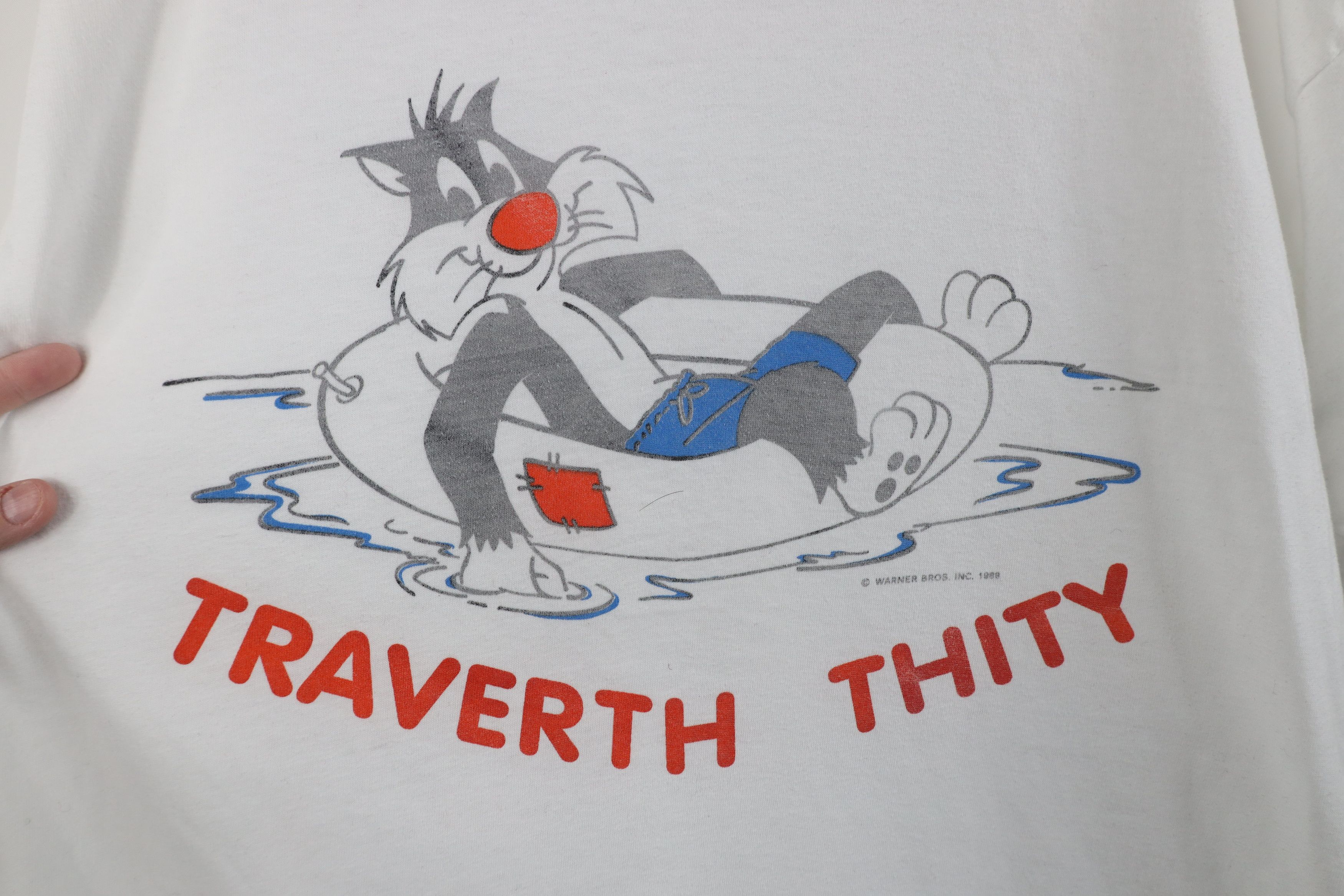 Vintage Vintage 80s Looney Tunes City Michigan Night Gown Shirt Size ONE SIZE - 4 Thumbnail