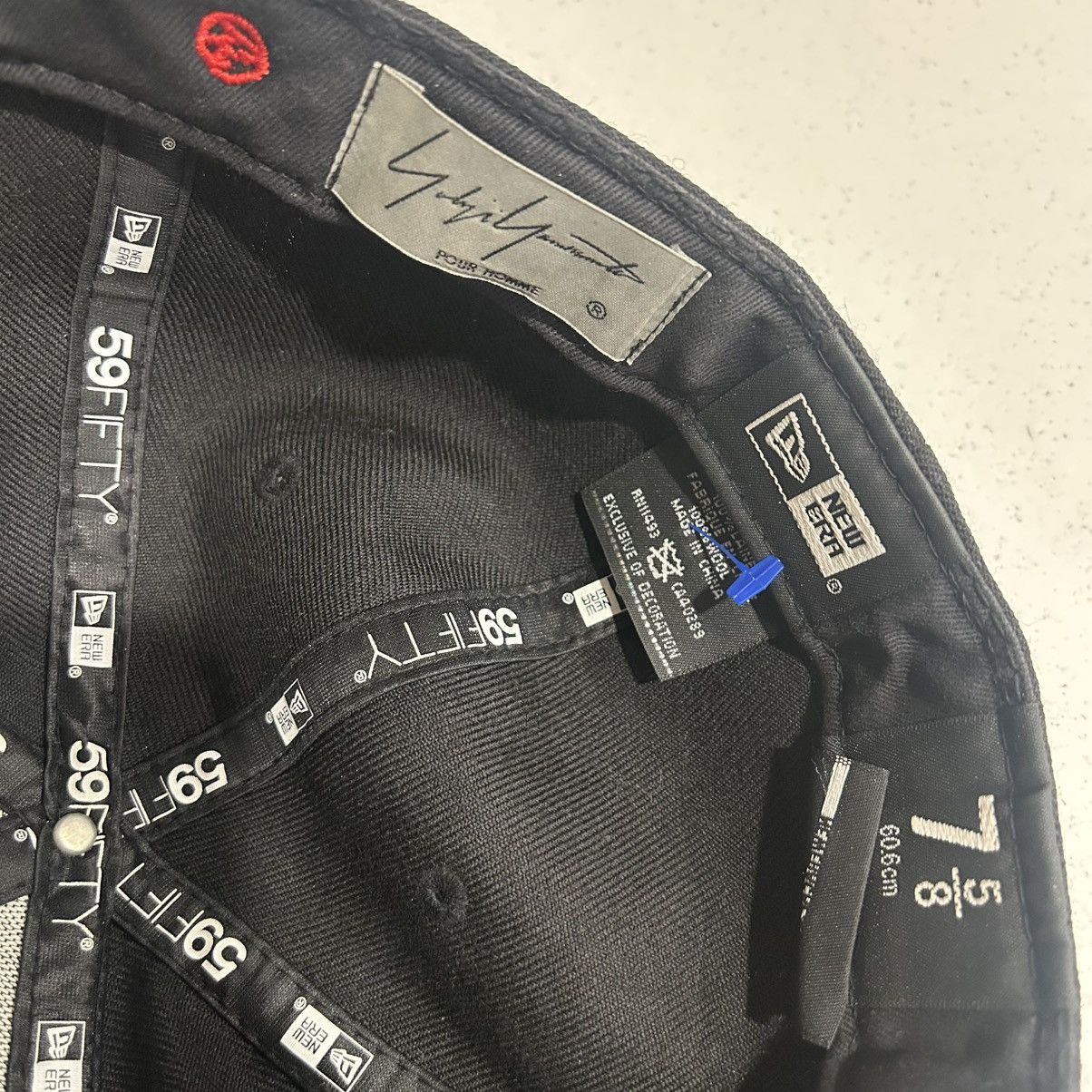 New Era × Yohji Yamamoto Yohji Yamamoto x New Era Script Fitted Hat Size 7 5/8 Size ONE SIZE - 3 Thumbnail