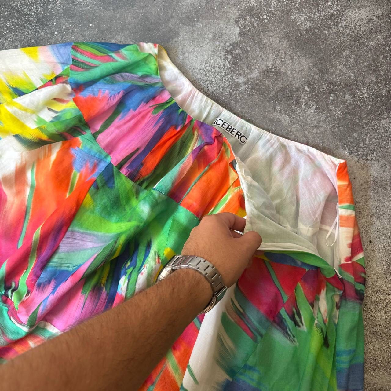 Iceberg × Vintage ICEBERG Vintage Colourful Pleated Skirt Size 28" / US 6 / IT 42 - 6 Thumbnail