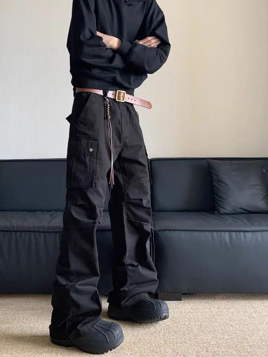 Japanese Brand × Jean Aged wide leg workwear baggy casual pants Size US 30 / EU 46 - 4 Thumbnail