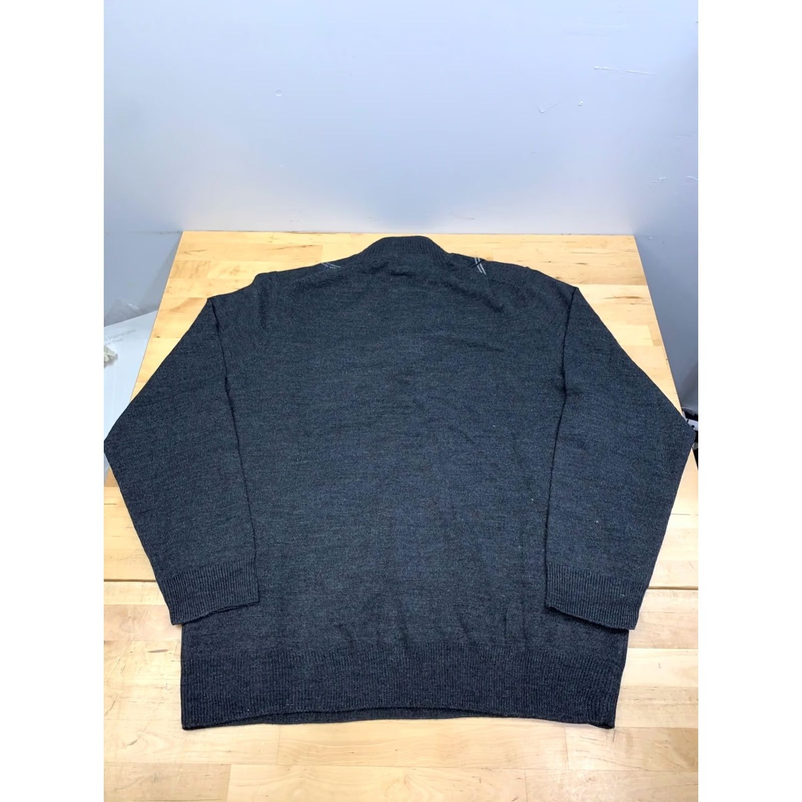 Vintage Tricots St Raphael Sweater Men L Gray 1/4 Zip Polo Casual NWT 13347 Size US L / EU 52-54 / 3 - 6 Thumbnail