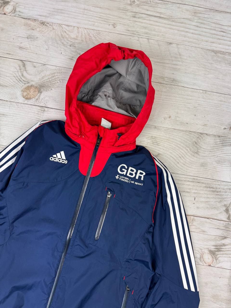 Adidas Adidas GBR Track Jacket Nylon Striped Size US M / EU 48-50 / 2 - 2 Thumbnail
