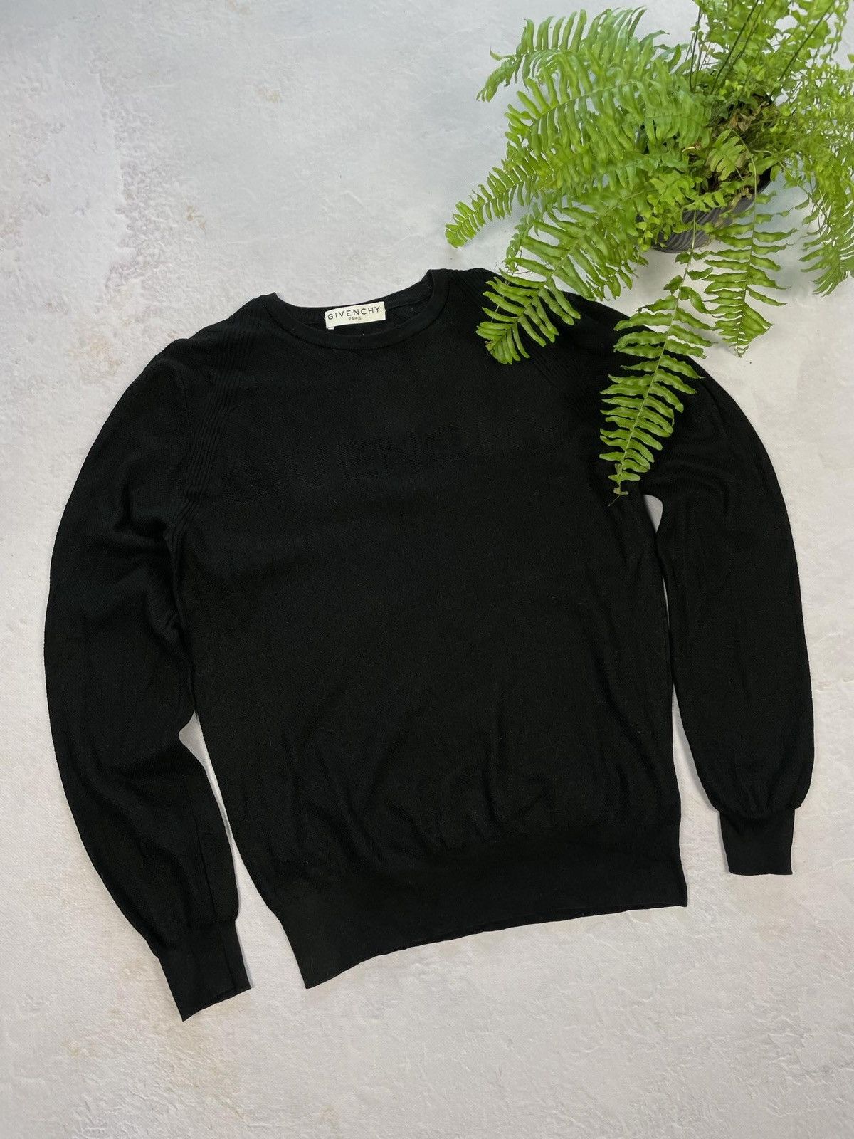 Givenchy Sweater Spellout Logo Perforated Knit