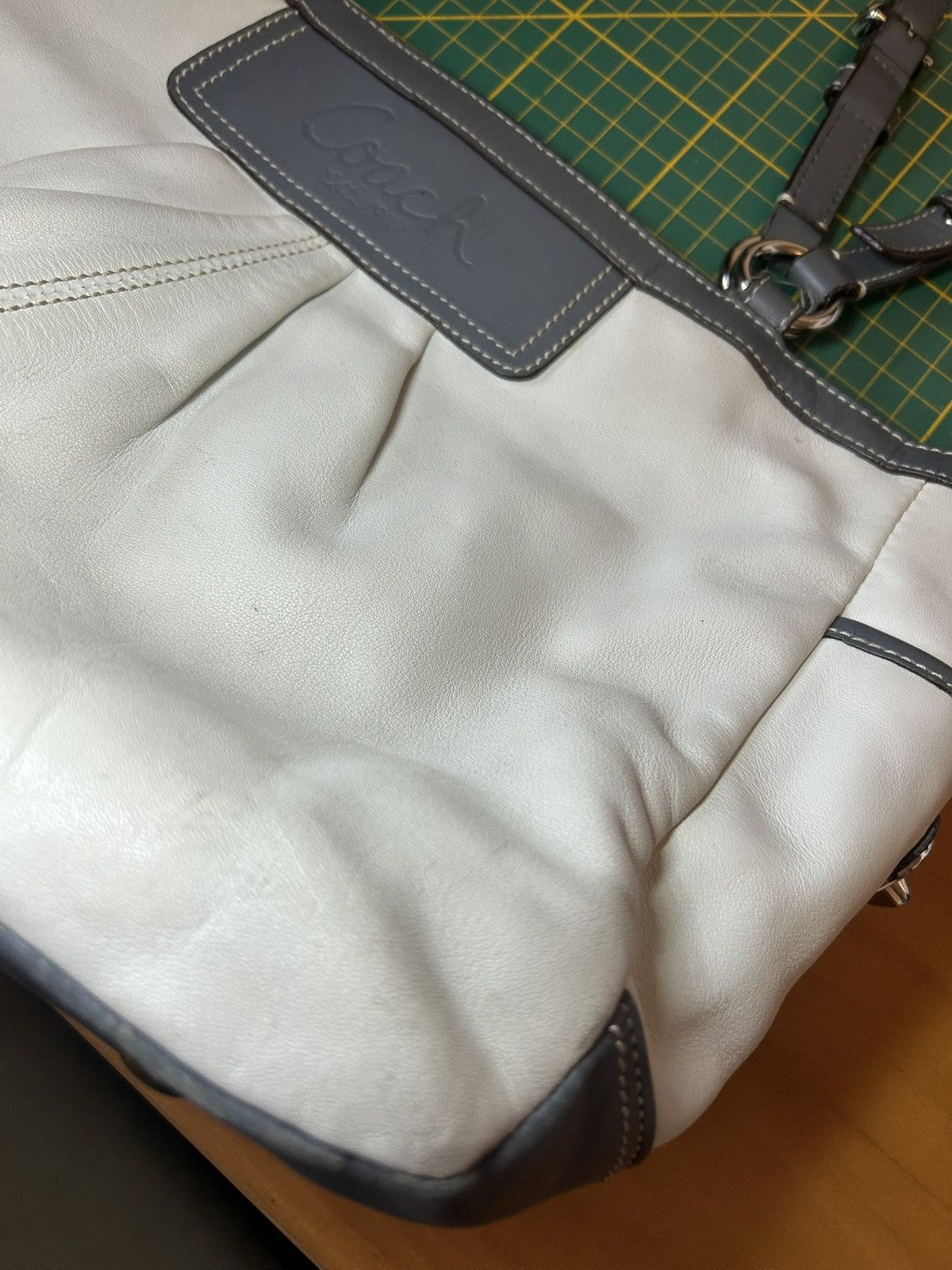 Coach Vintage Coach East/West Pleated leather Gallery tote purse Size ONE SIZE - 14 Thumbnail
