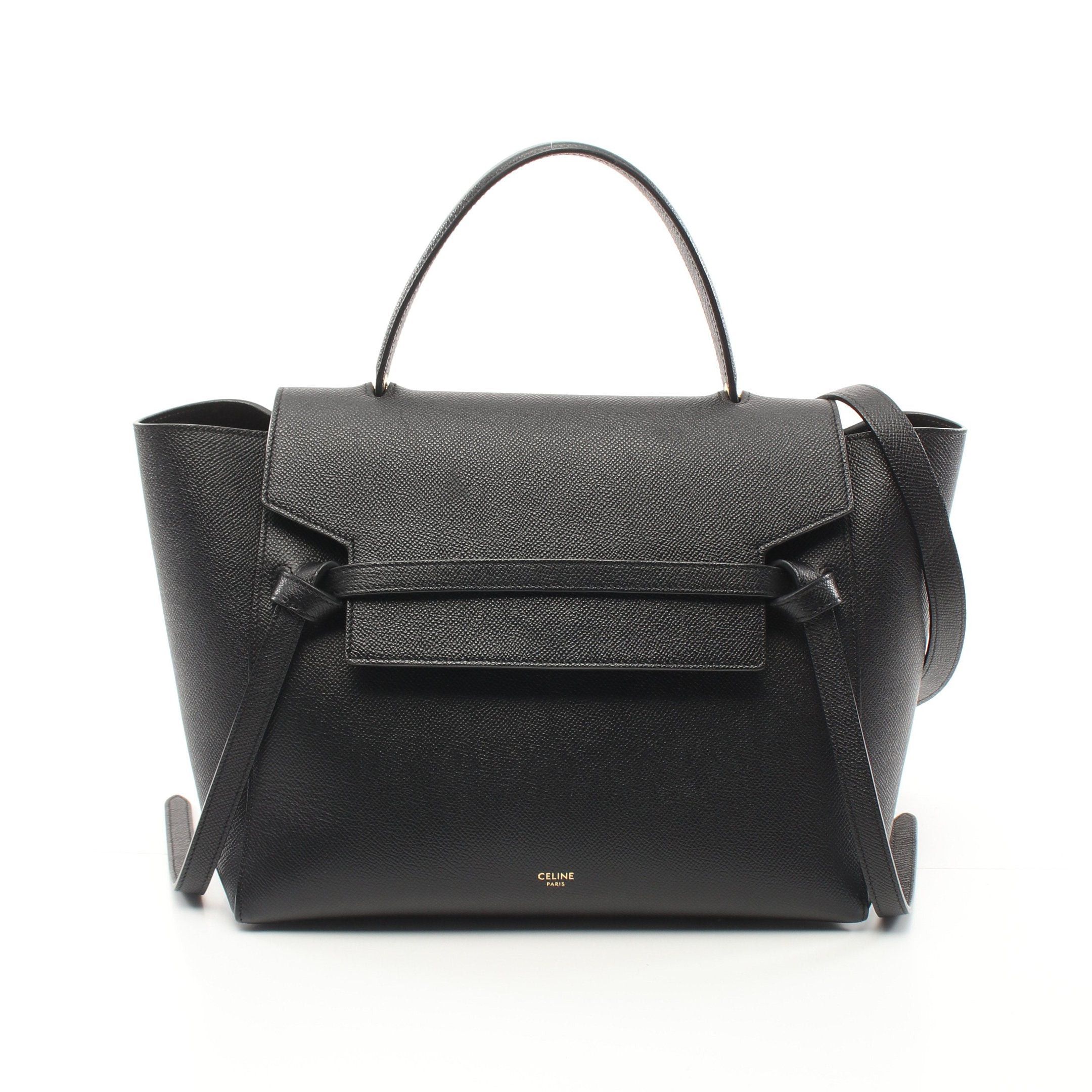 image of Celine Belt Bag Mini Belt Bag Mini Handbag Leather Black 2Way, Women's