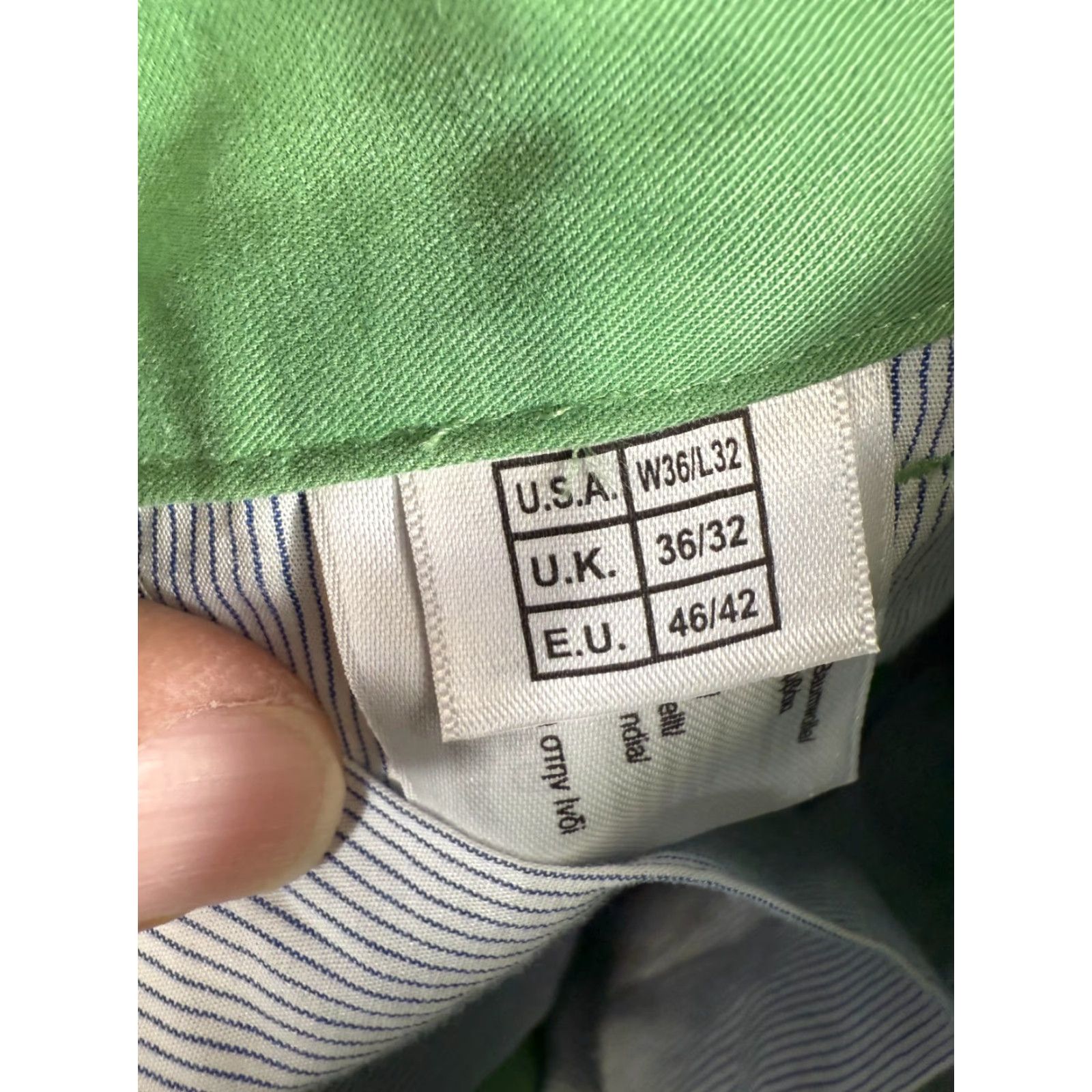 Brooks Brothers VINTAGE Brooks Brothers 346 Pants Mens 34x32 Green Cotton Flat Front Slash Pocket Chino Size US 34 / EU 50 - 6 Thumbnail