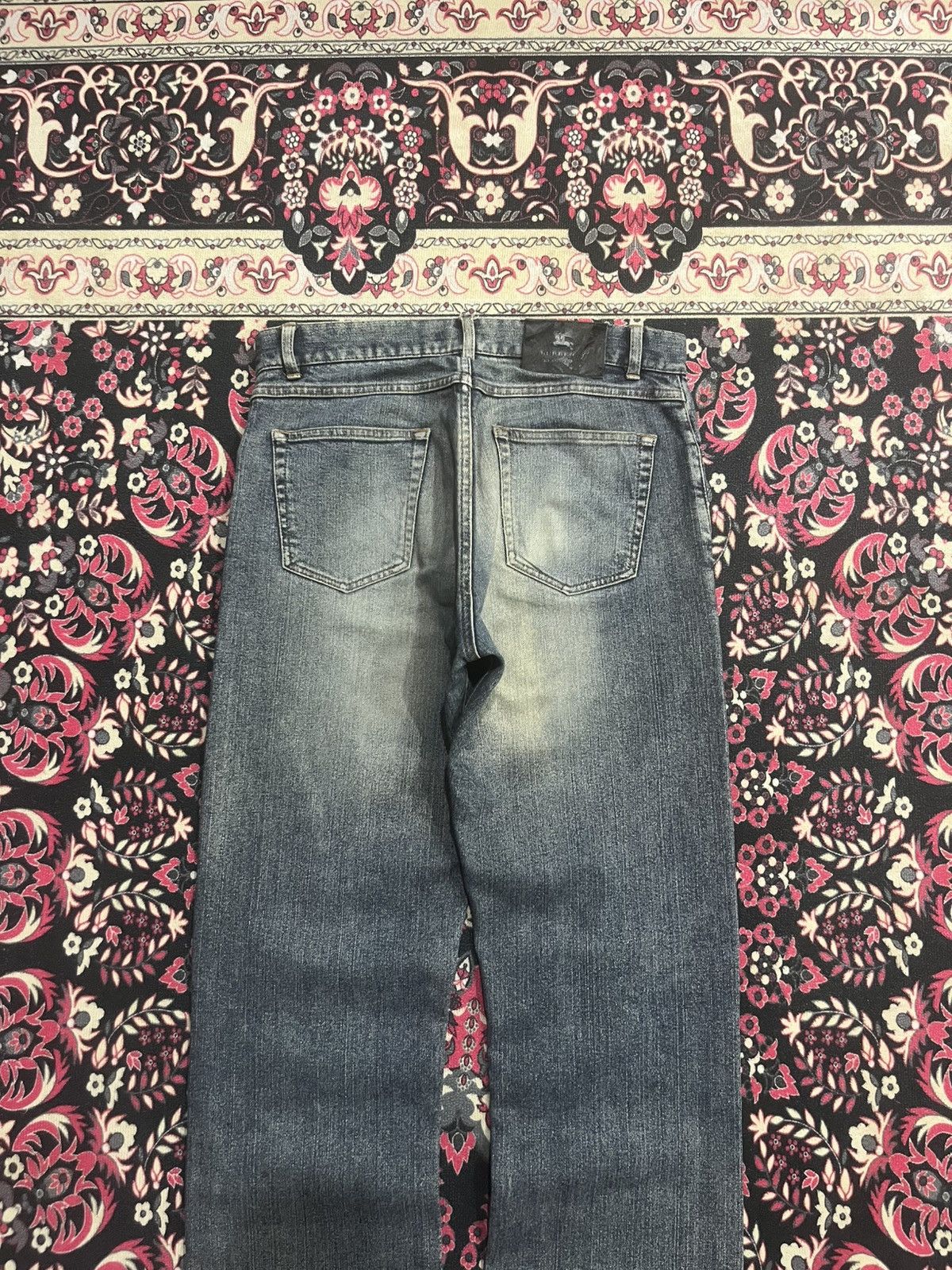 Burberry Vintage Burberry Black Label Blue Faded Washed Straight Jean Size US 30 / EU 46 - 8 Thumbnail