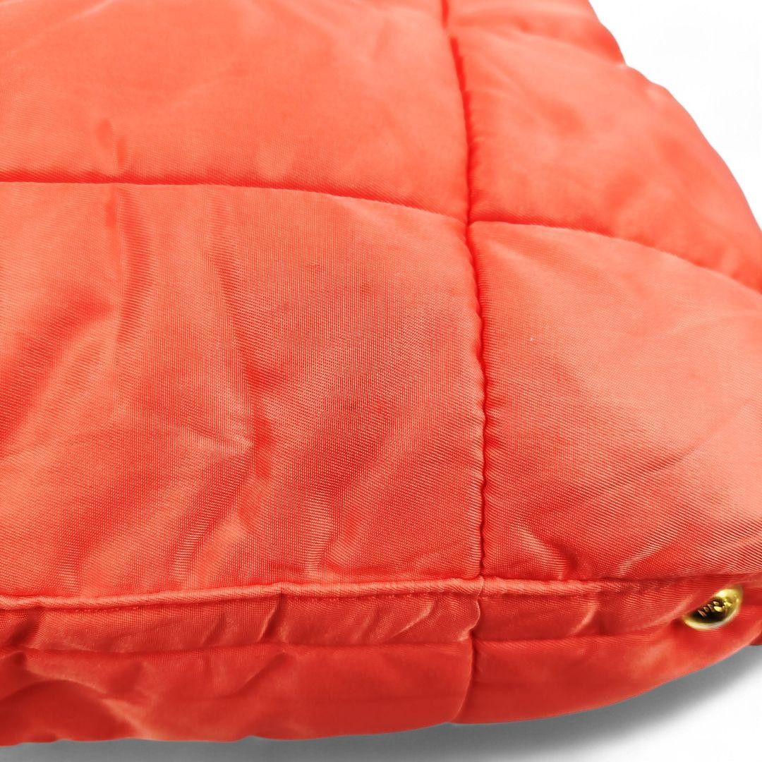 Prada Prada - Bomber Tessuto 2way Handbag Orange Pink Nylon Size ONE SIZE - 12 Thumbnail