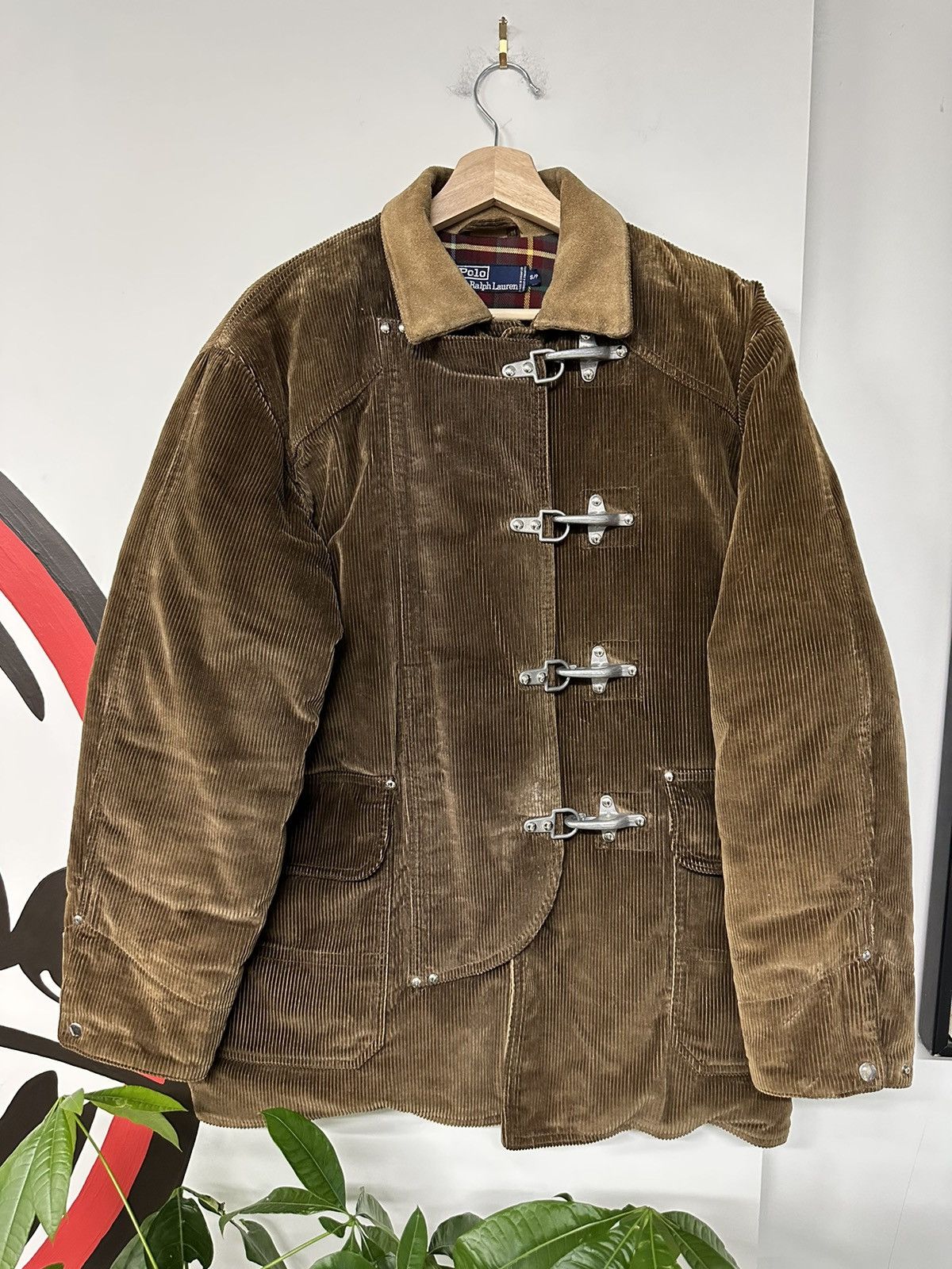 Vintage 90s Polo Ralph Lauren Firemen Clasp Fisherman Coat