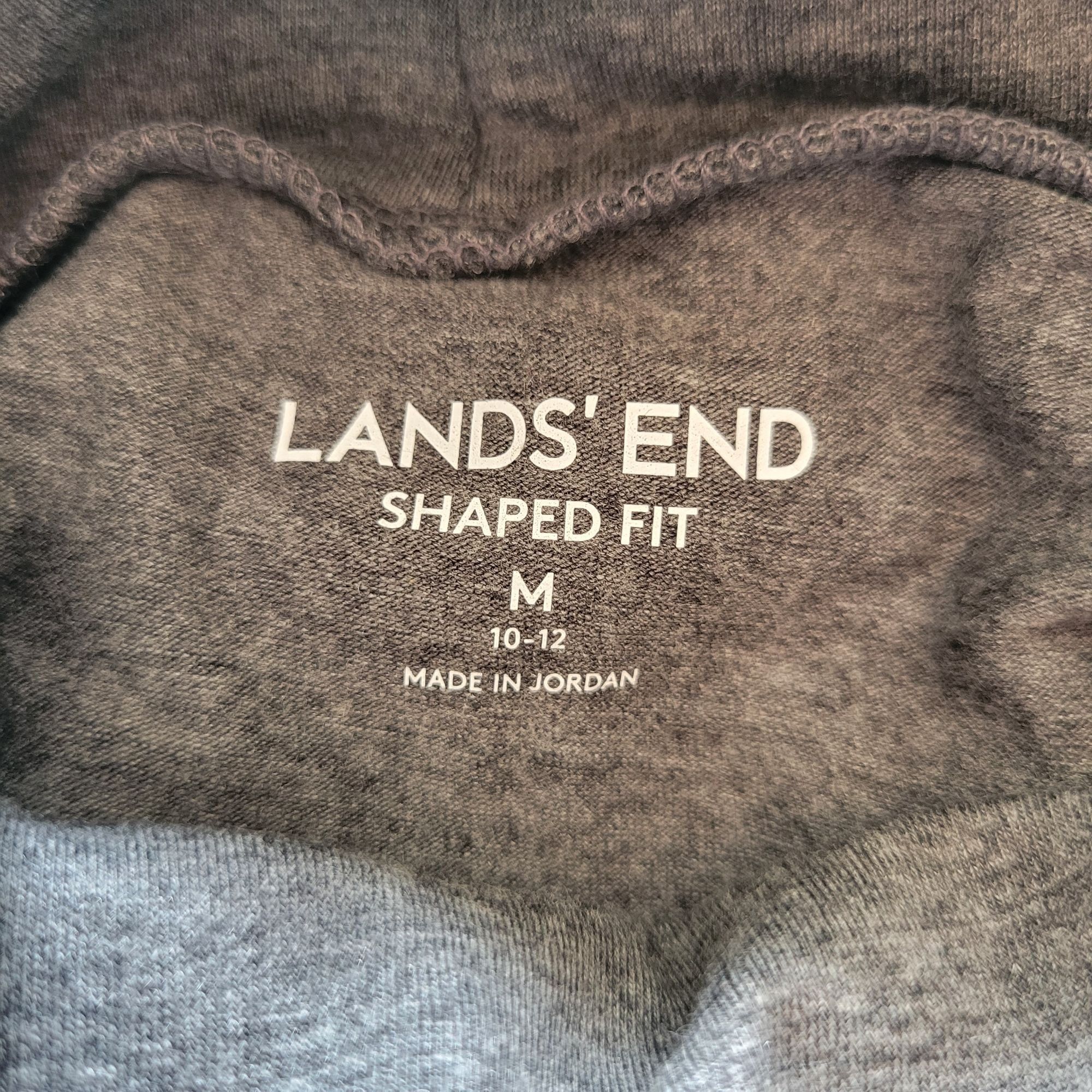 Lands' End Lands End Shaped Fit Charcoal Heather Gray Long Sleeve M Tur Size M / US 6-8 / IT 42-44 - 3 Thumbnail