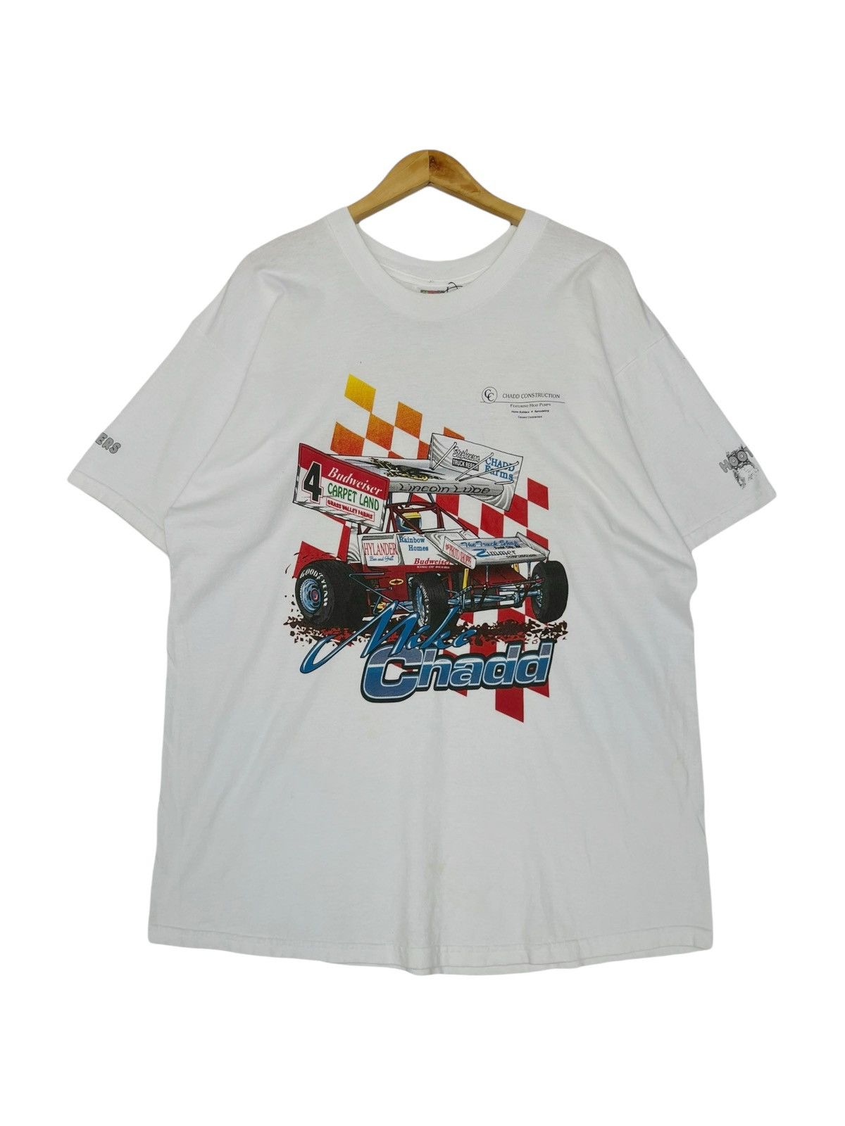 NASCAR × Vintage Vintage 90s Mike Chadd Racing Tees Size US XL / EU 56 / 4 - 2 Thumbnail