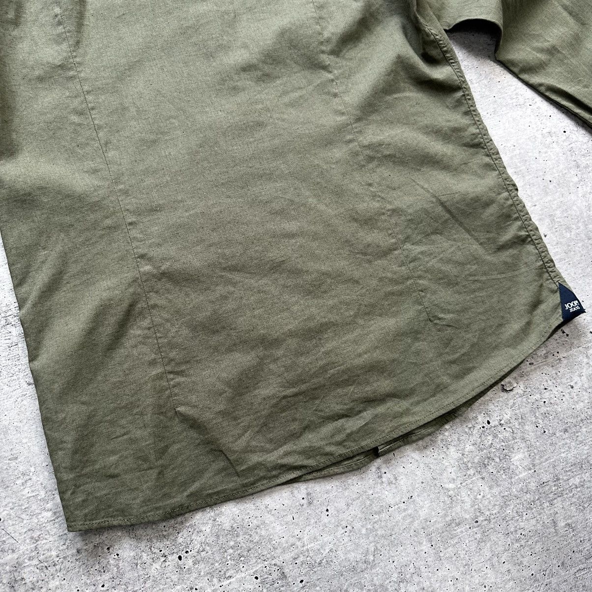 Designer Joop Jeans Shirt Hanjo-W Khaki Linen Cotton Men’s Size M Size US M / EU 48-50 / 2 - 12 Thumbnail